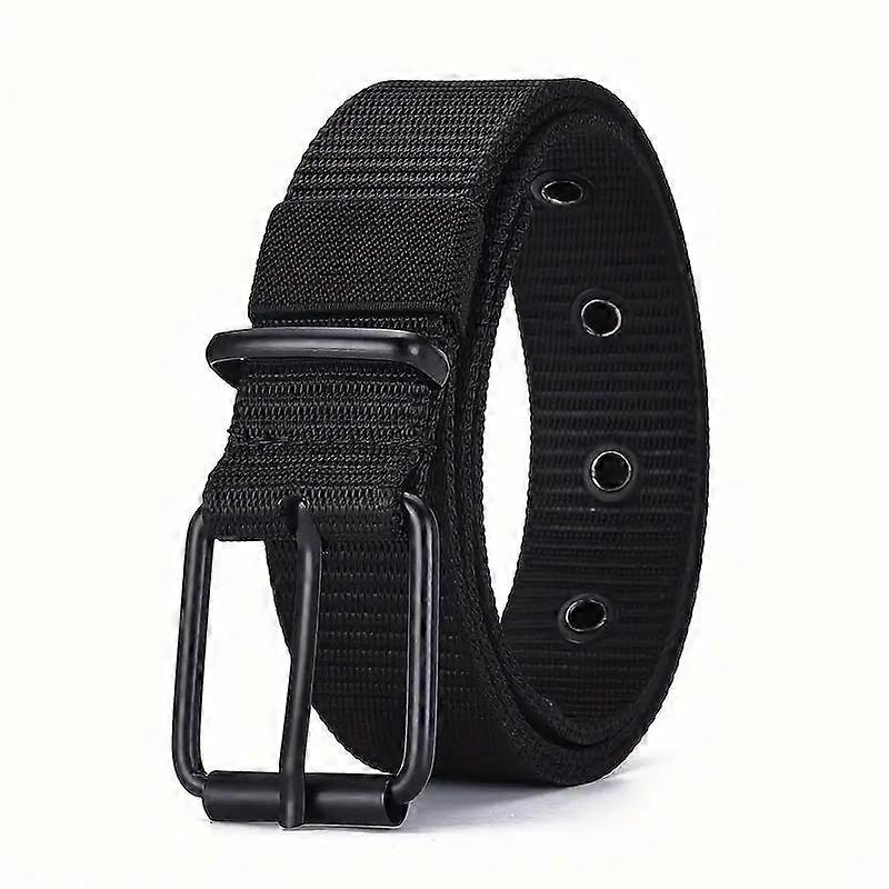 1pc Mens Durable Nylon Canvas Belt - Heavy-Duty Tactical Work Belt with Stylish Quick-Release Prong Buckle for Everyday Wear