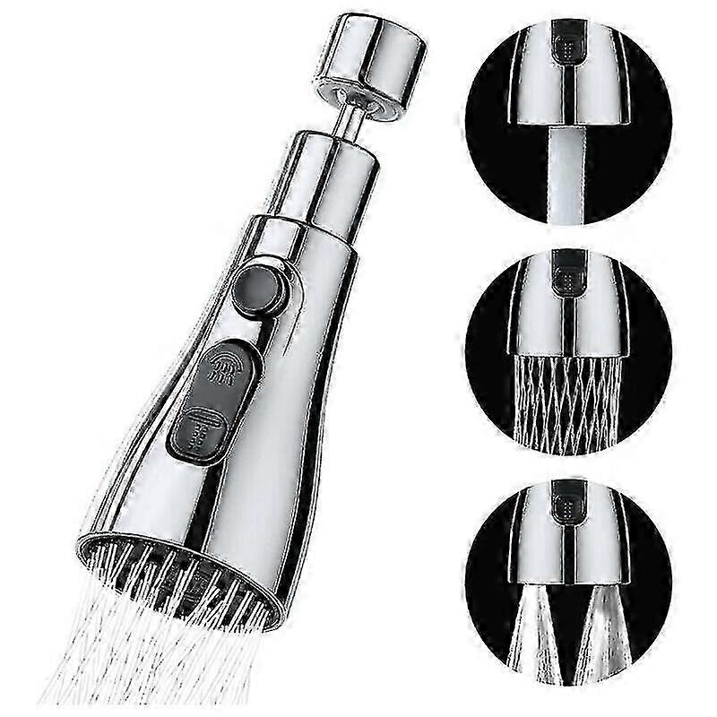 360-degree rotating kitchen faucet spray with 3 modes  durable UK home upgrade
