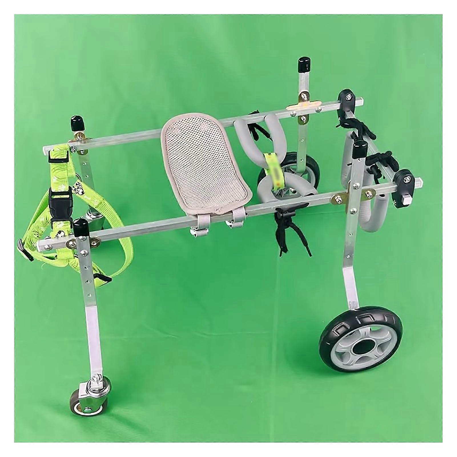 Pet Wheelchair with Full Support, Adjustable 4-Wheel Dog Cart, Lightweight Mobility Aid for Pets with Paralysis, Size L