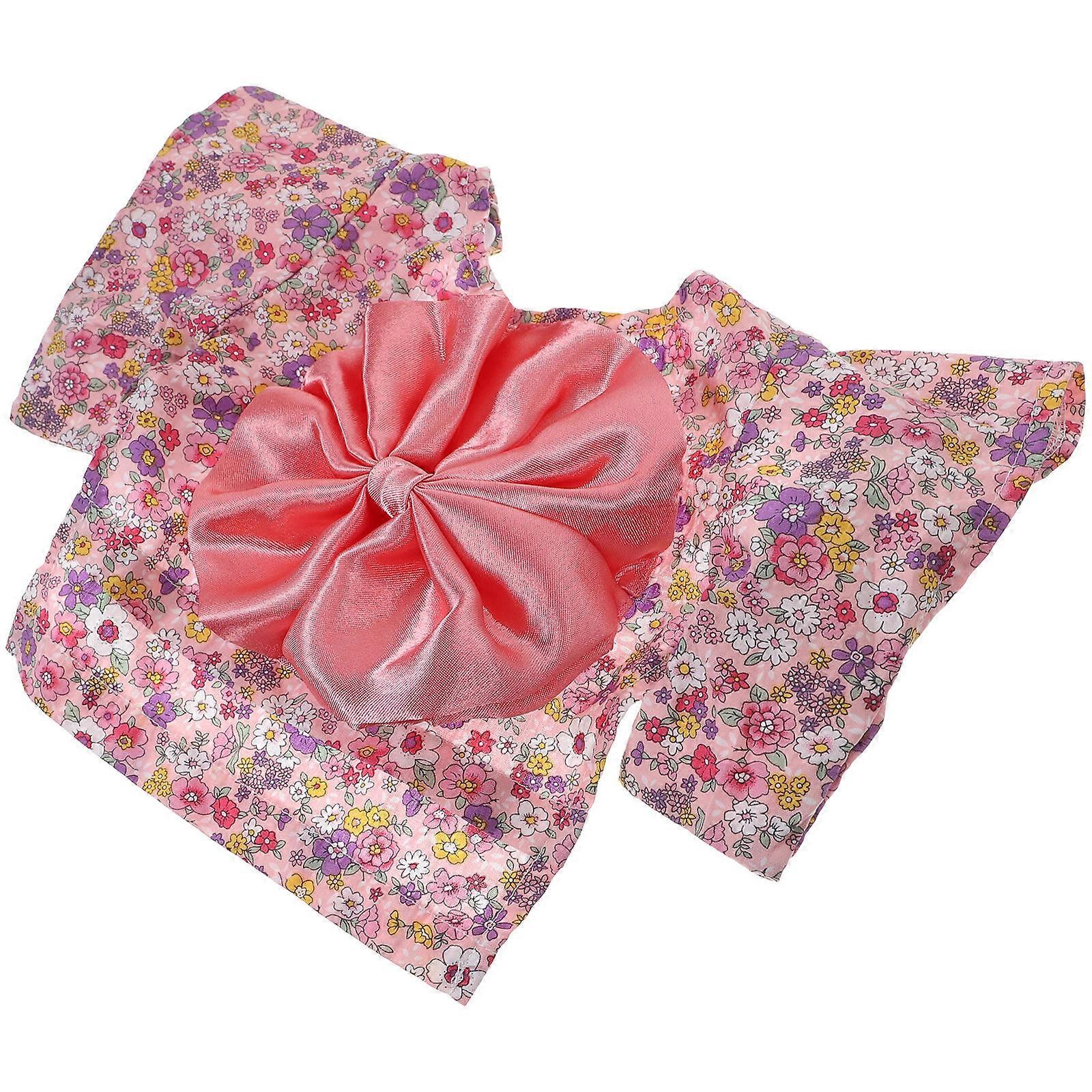 Kimono For Dogs XS Size With Small Flowers Printing Outfit Daily Life Photography 1Pcs