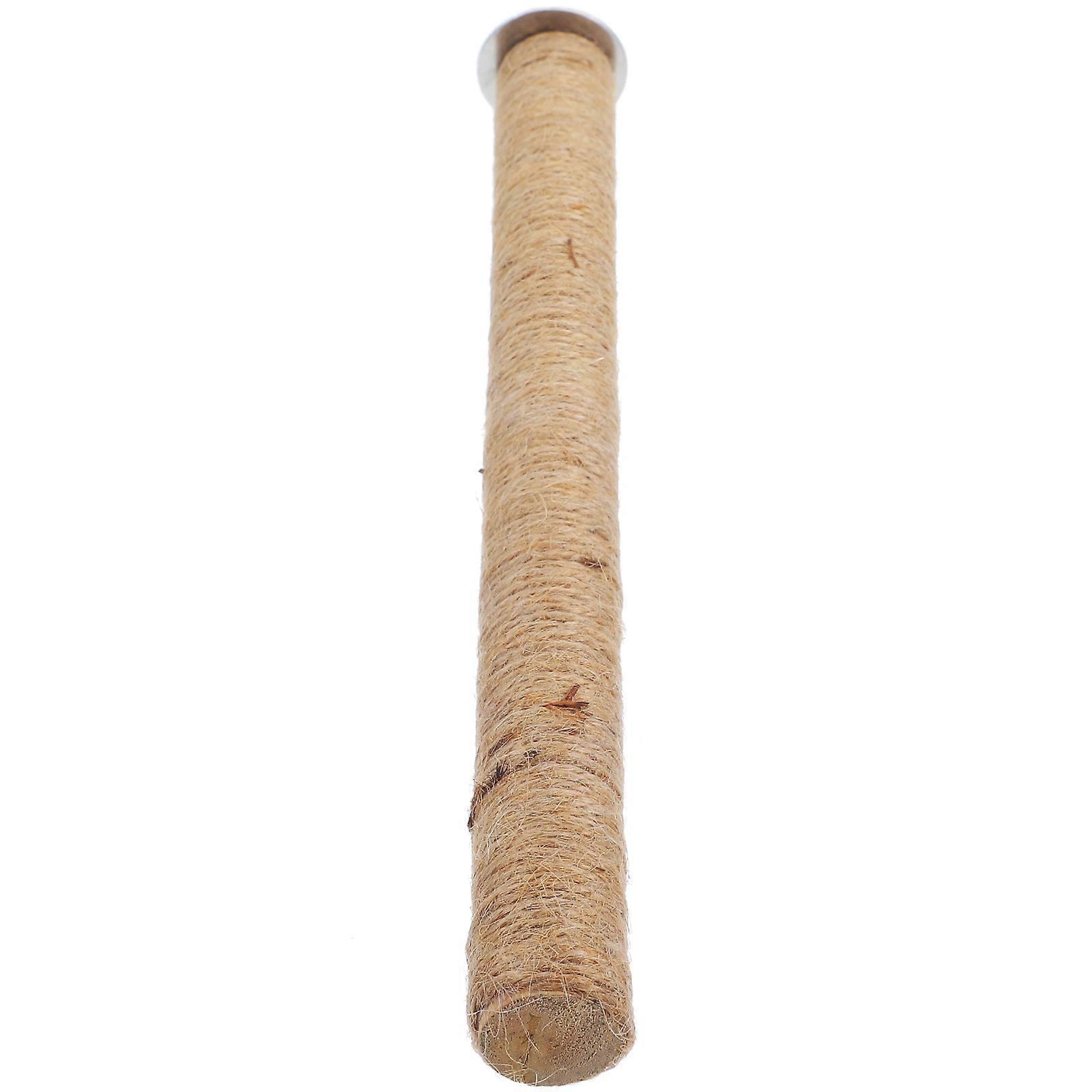 Durable Wood Bird Standing Stick for Parrots and Small Birds Light Brown 1 Piece