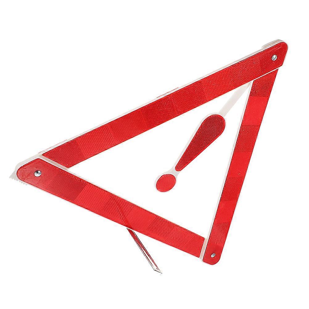 Emergency Triangle Sign Reflective for Outdoor Use Made of ABS Red Color Lightweight and Portable
