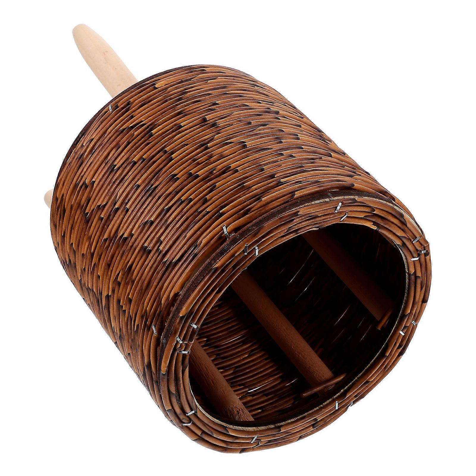 وعاء زهور منسوج يدويا زارع فريد من نوعه لديكور المنزل قاعدة مثلثة متوسطة الحجم 1 عبوة