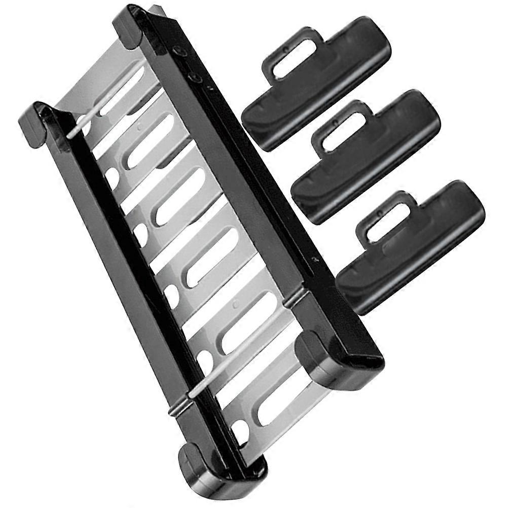 1 Set Sealed Bag Hanging Rack for Refrigerator Storage with Clip and Sealing Bag Rail for Fridge and Cabinet