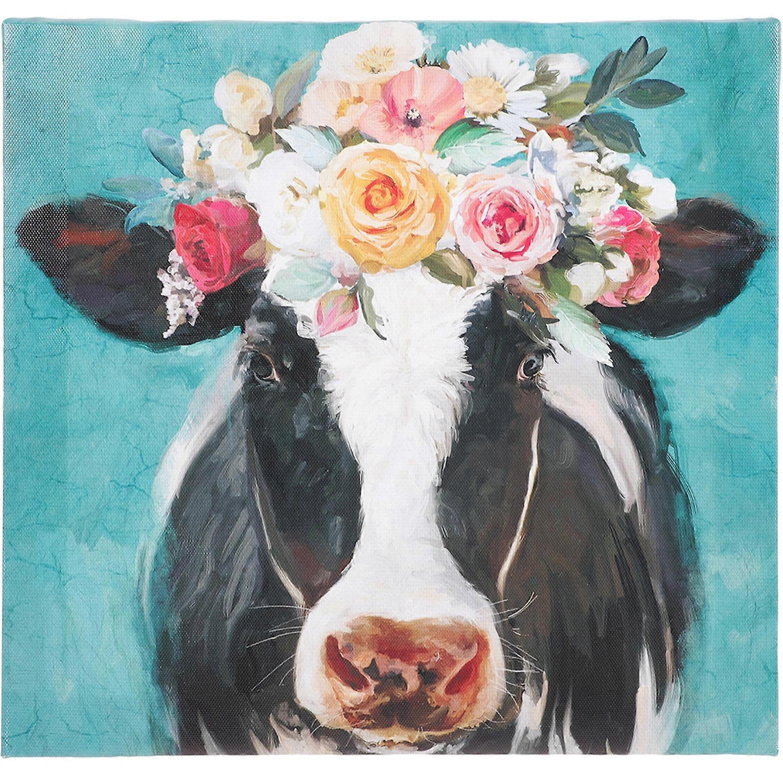 Animal Wall Decoration Rustic Canvas Painting Indoor Space Decoration Multi Color 1Set