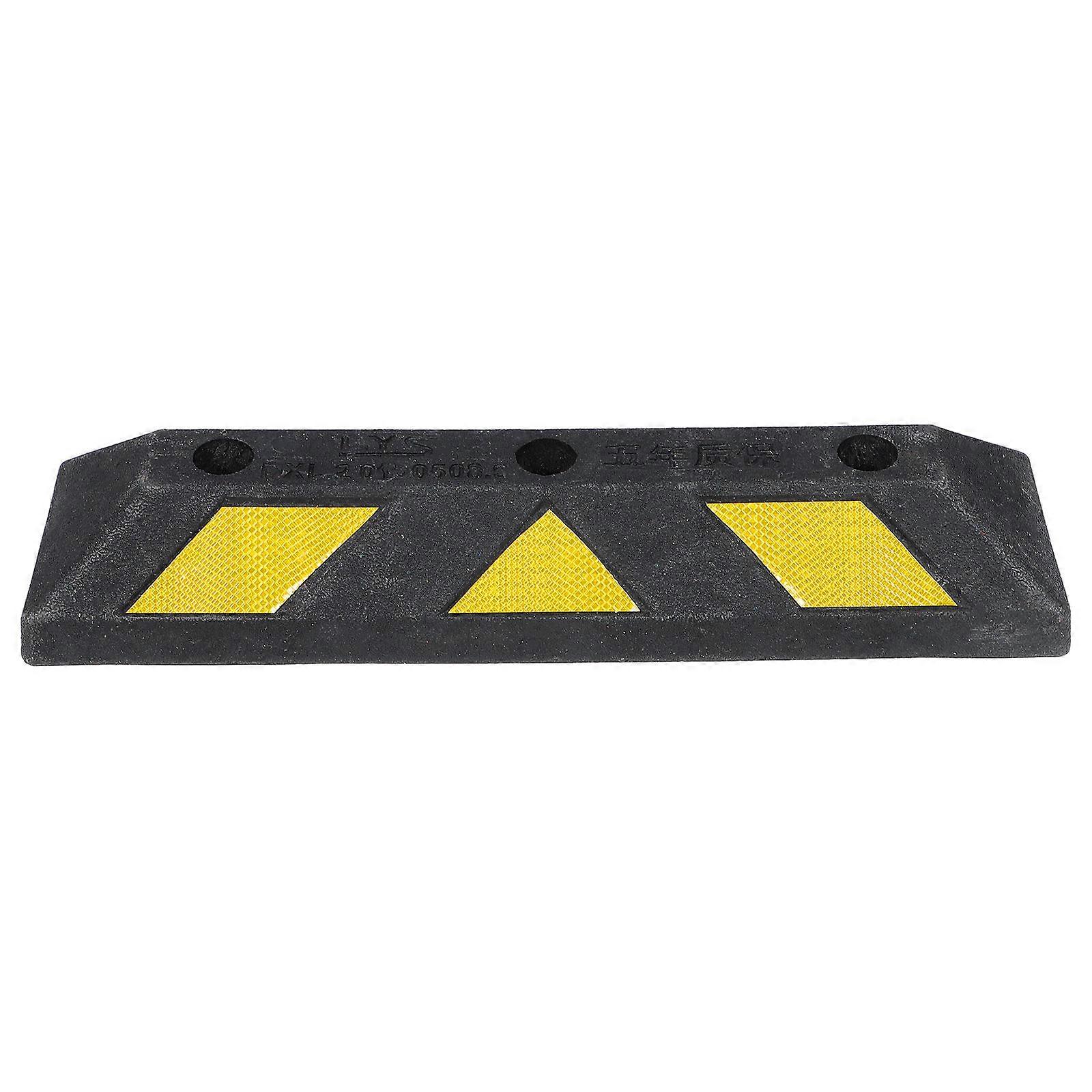 Durable Rubber And Plastic Garage Floor Car Stop For Buses Trailers And Vehicles 59x15x10cm To Prevent Vehicle Collision 1Set