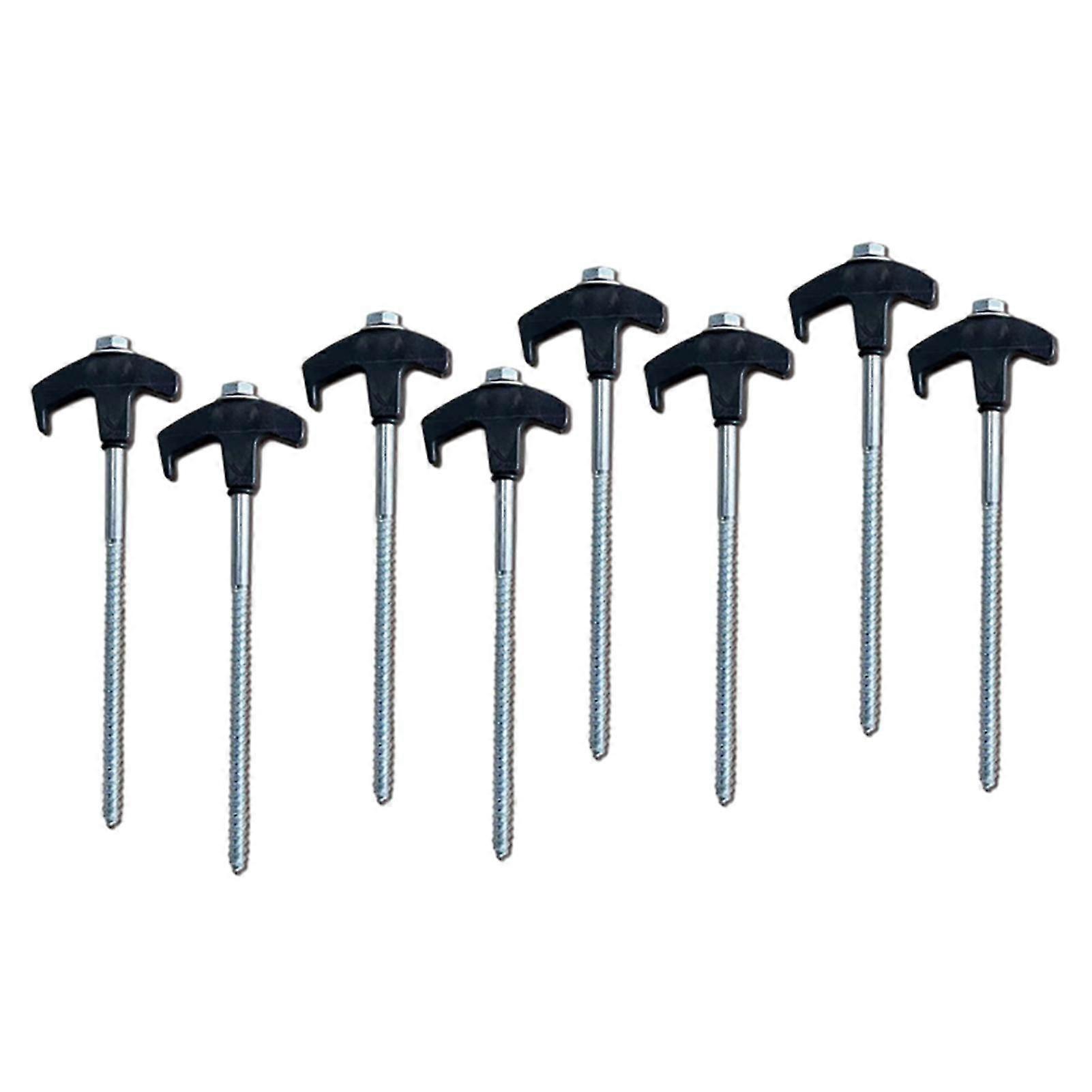 8*200mm Screw in Tent Nail Multi-Purpose Fixed Ground Spike for Outdoor Camping