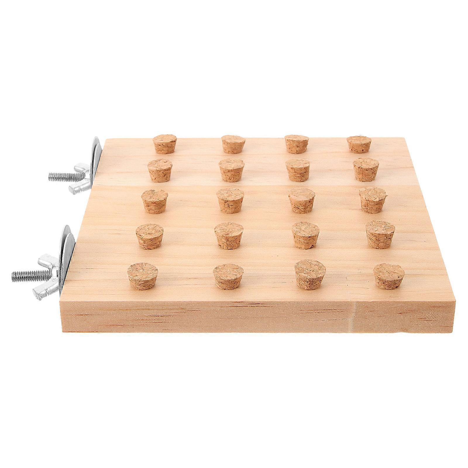 Wood Perch Platform Parrot Stand Training Playground For Pet Owners Khaki Color Bite-resistant Feature 1Pack