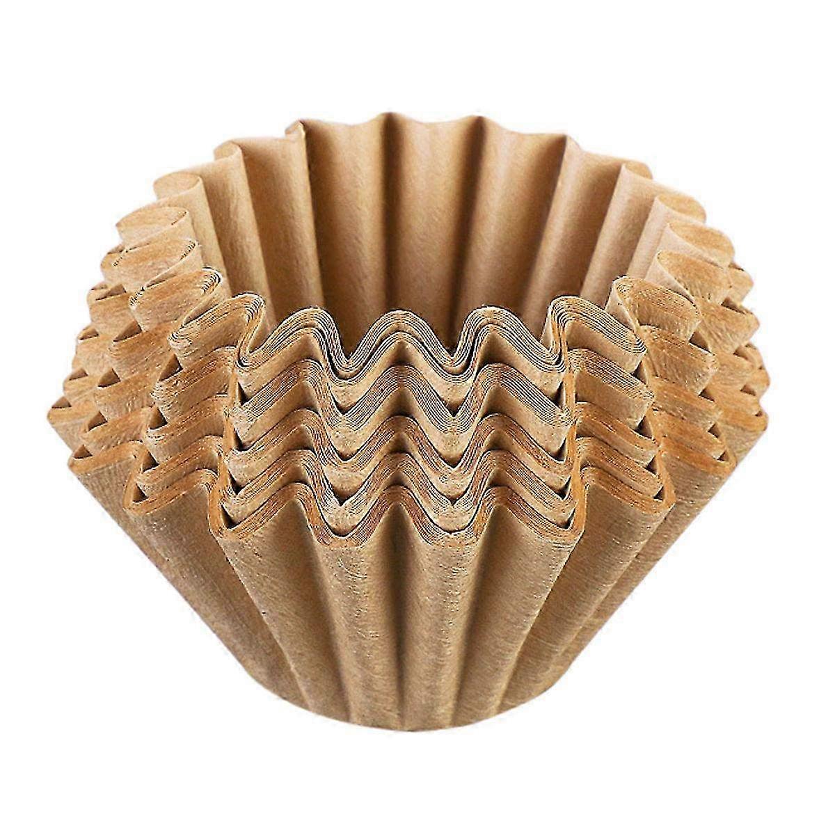 Natural Brown Biodegradable Coffee Basket Filters - Eco-Friendly Coffee Filter for Home & Office Use, Perfect for Flower Arrangements