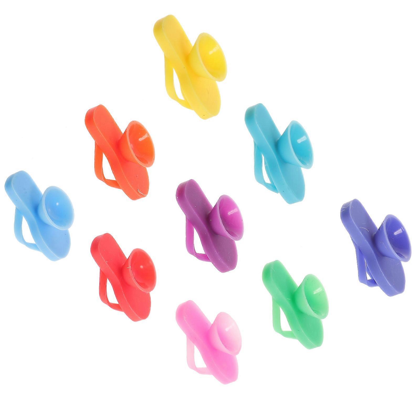 9pcs Reusable Decorative Wine Glass Charms Silicone Drink Markers Wine Accessory
