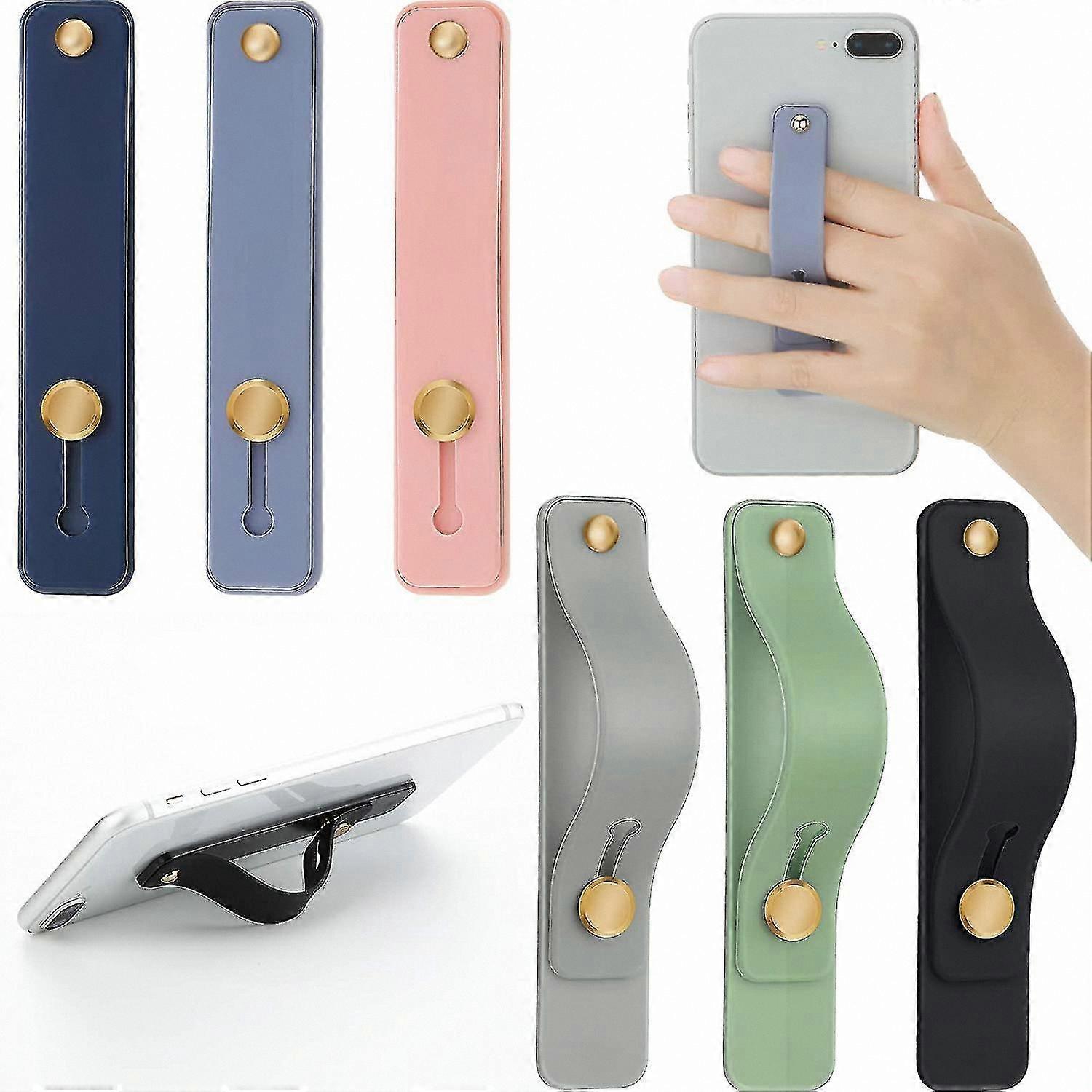 6-Pack Adjustable Phone Grip Straps for Secure Handling and Easy Portability