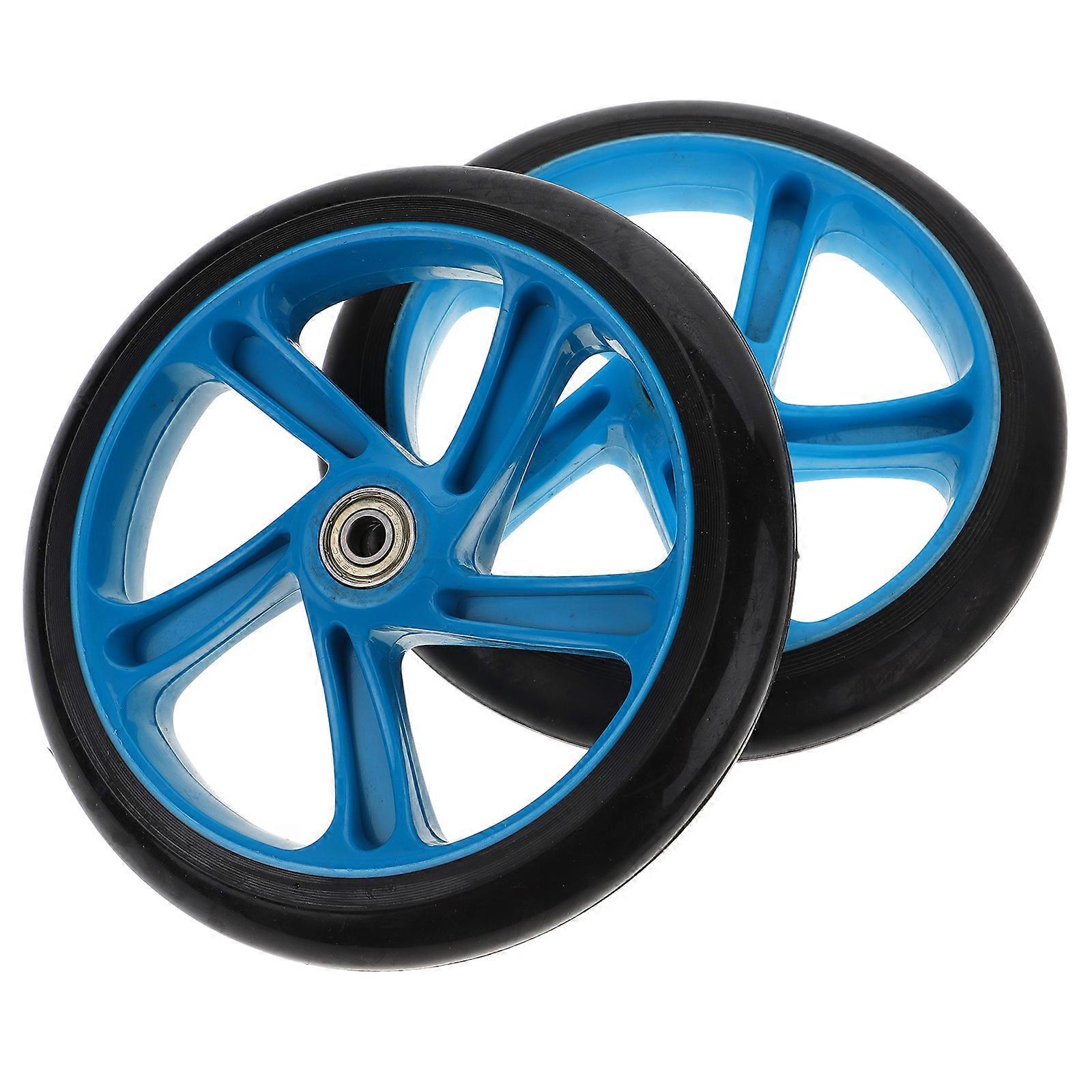 2pcs High Elastic PU Scooter Wheels for Replacement Use in Electric Scooters and Wheelchairs