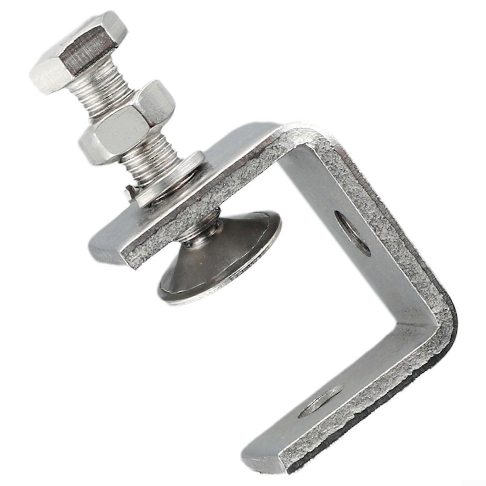 Stainless Steel C Clamp Set Pack Of 1 Desk Clamp, Heavy Duty Small U Clamp, Adjustable Positioning Screw