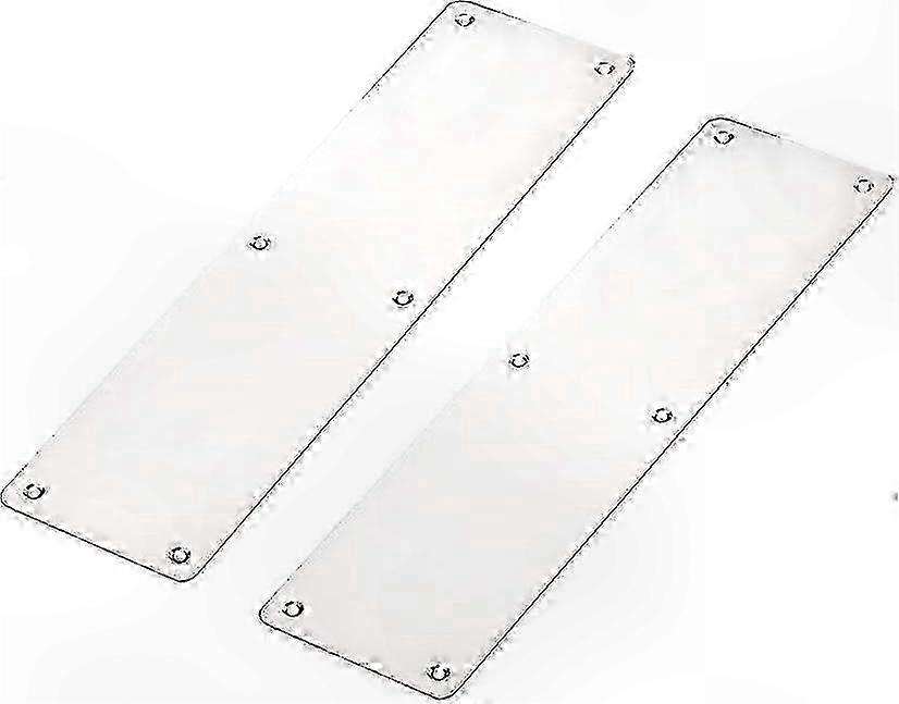لوحة ركلة إصبع الباب ، 2 × لوحة إصبع باب النار ، لوحة الدفع 300 × 80 مم نحى الفولاذ المقاوم للصدأ ركلة الباب / حماية الباب السفلي مع مسامير ، S