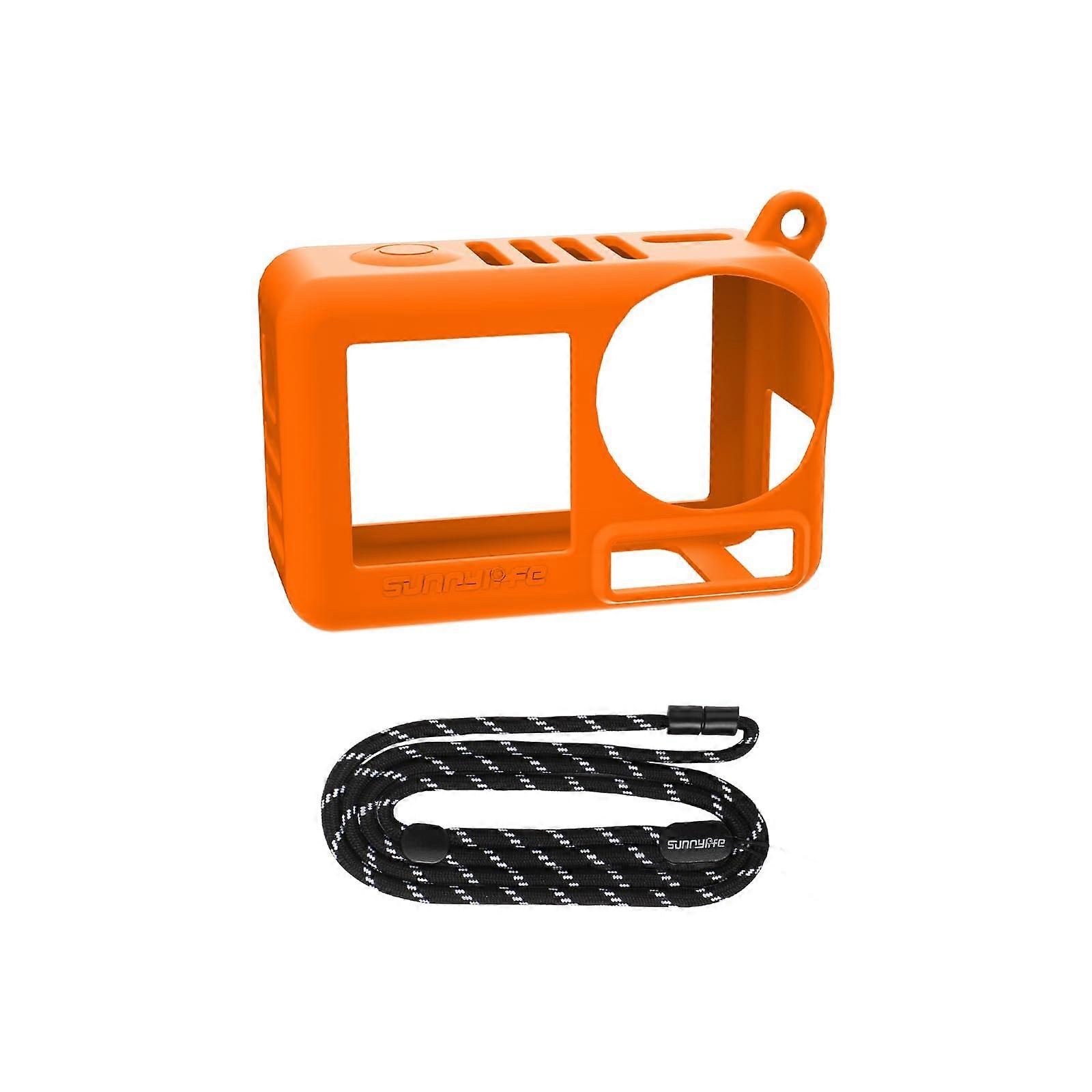 Silicone Case for DJI OSMO Action 5 Pro with Lanyard (Orange)
