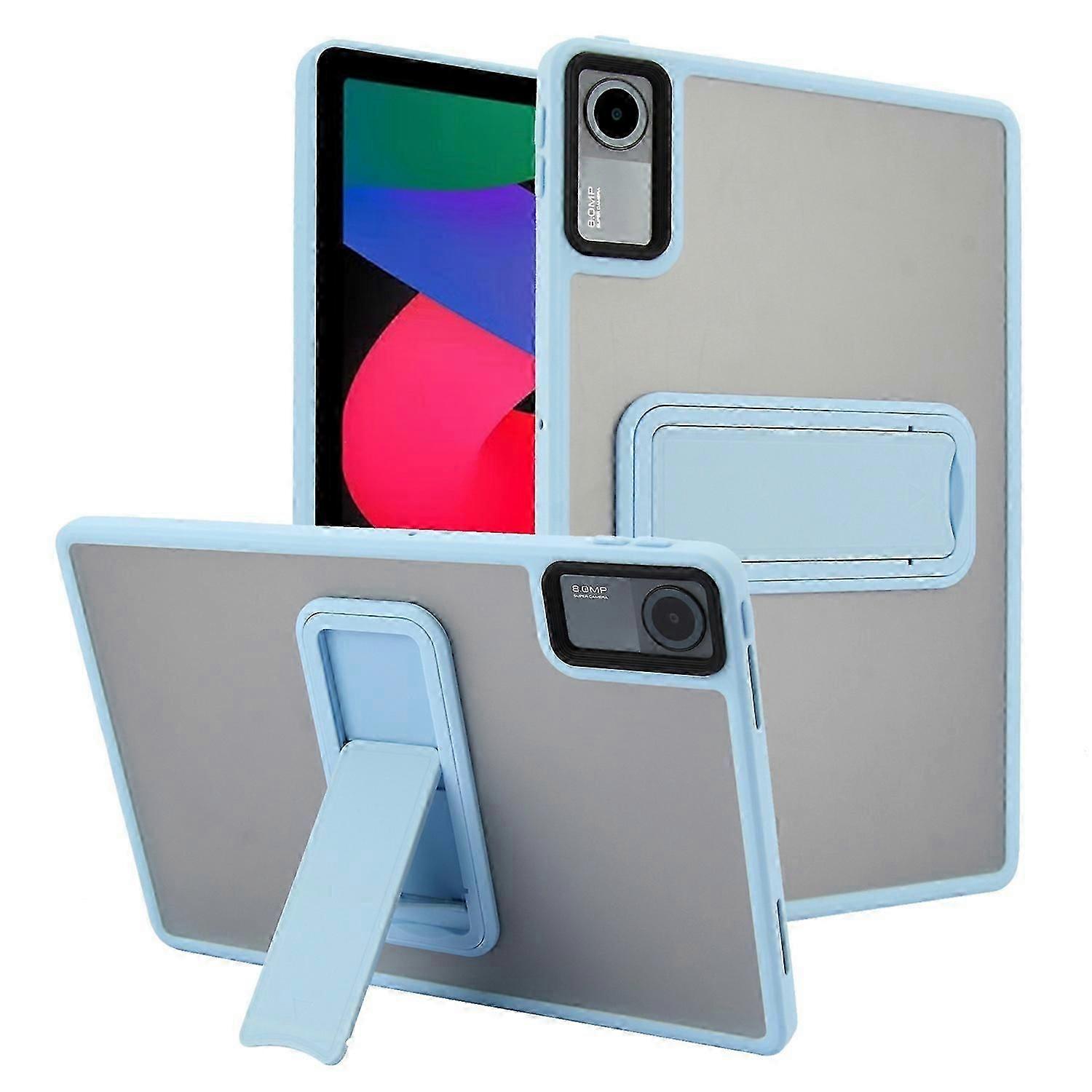For Xiaomi Redmi Pad SE Case with Kickstand TPU+PC Skin-touch Tablet Cover-Grey