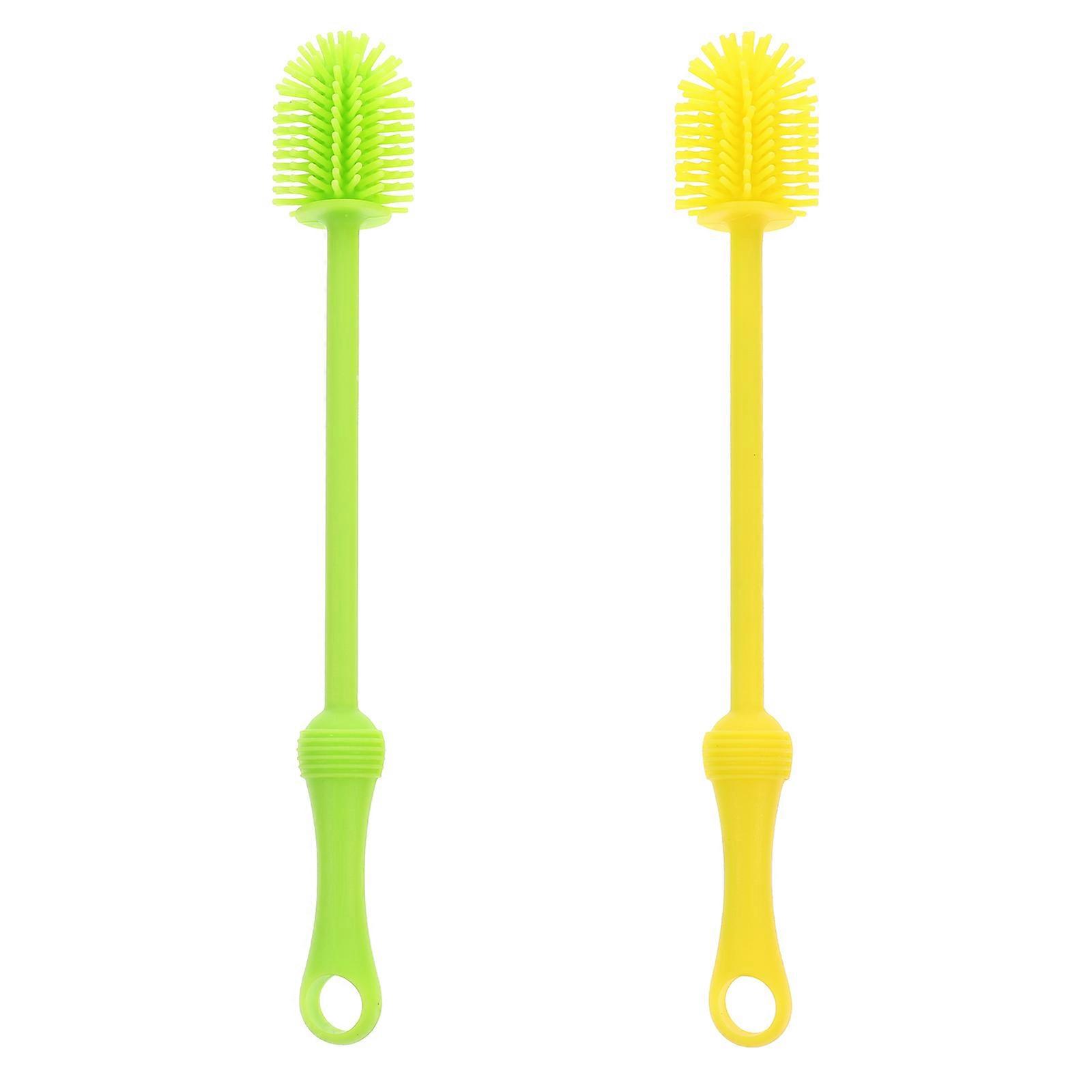 Silicone Bottle Cleaning Brush for Baby Bottles and Cups 2pcs Assorted Color