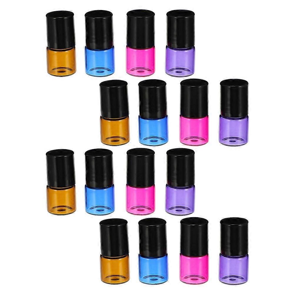 16PCS Small Empty Glass Roller Bottles with Roll on Essential Oil Bottle Set