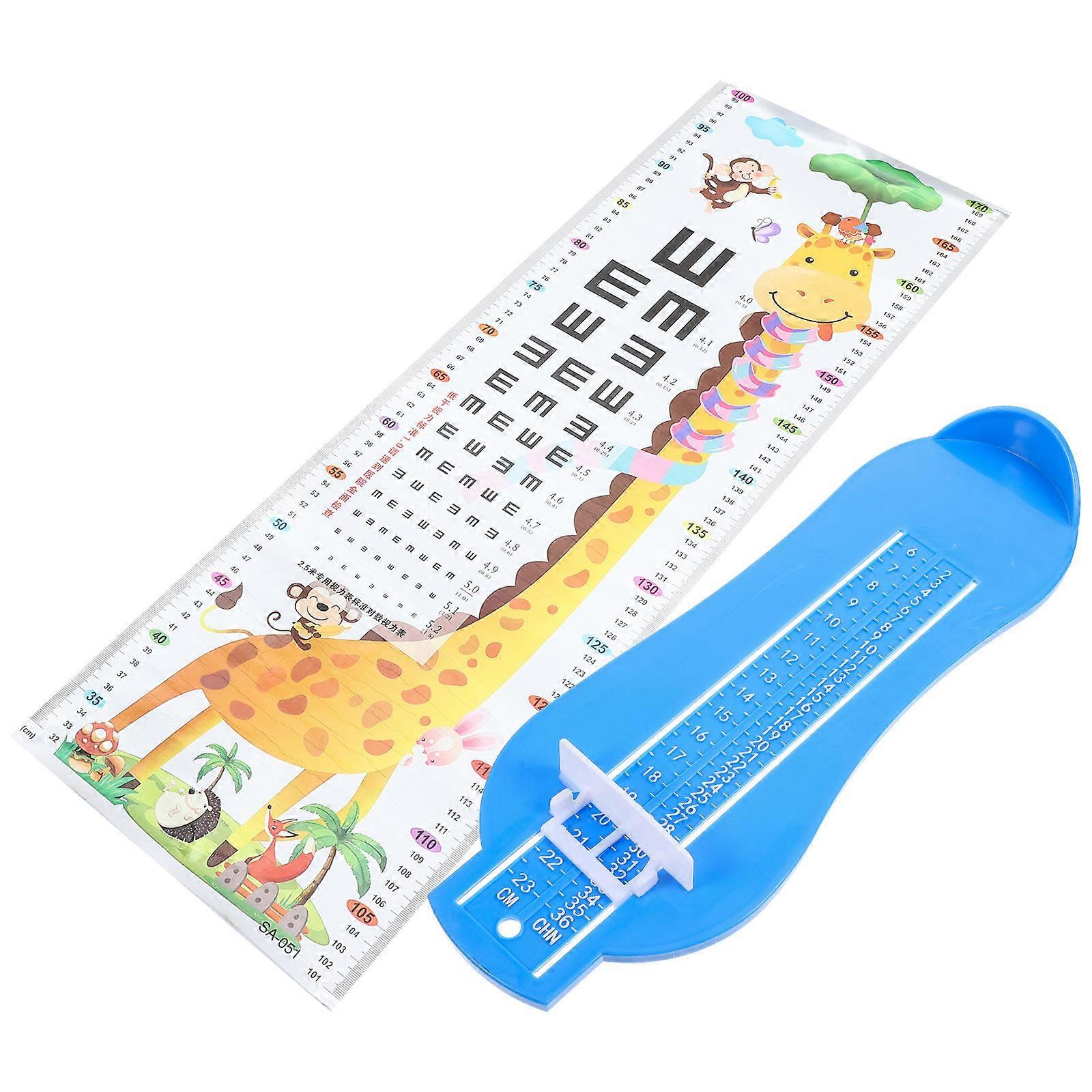 Plastic Foot Measuring Tool Suitable For Children's Foot Measurement With Tape Measure Shape 1 Set