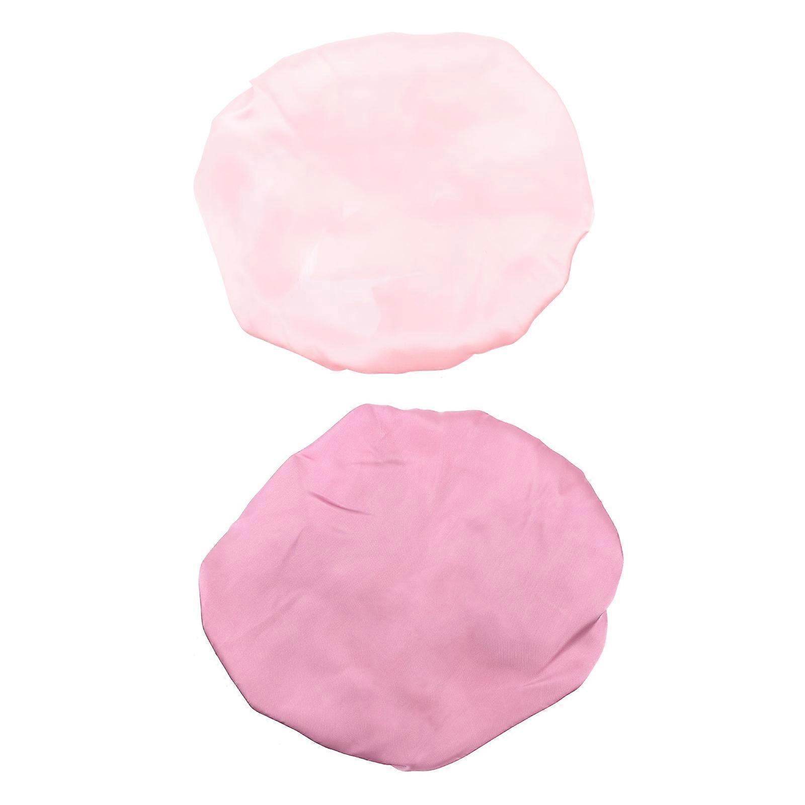 2pcs Adult Satin Sleep Caps Elastic Sleeping Hat for Nighttime Use