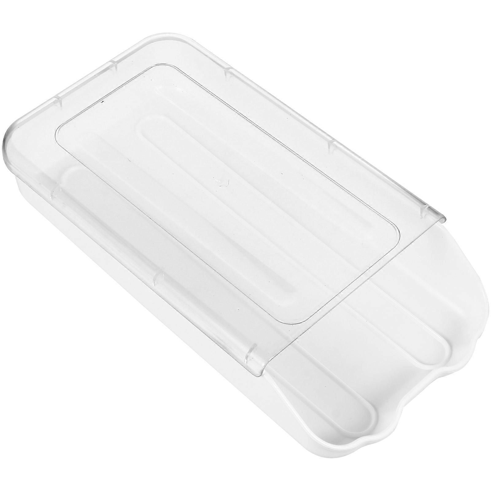 Egg Storage Container For Refrigerator With Modern Design 33.5X17.5X7.5CM Prevent Rolling Kitchen Organizer 1Pack