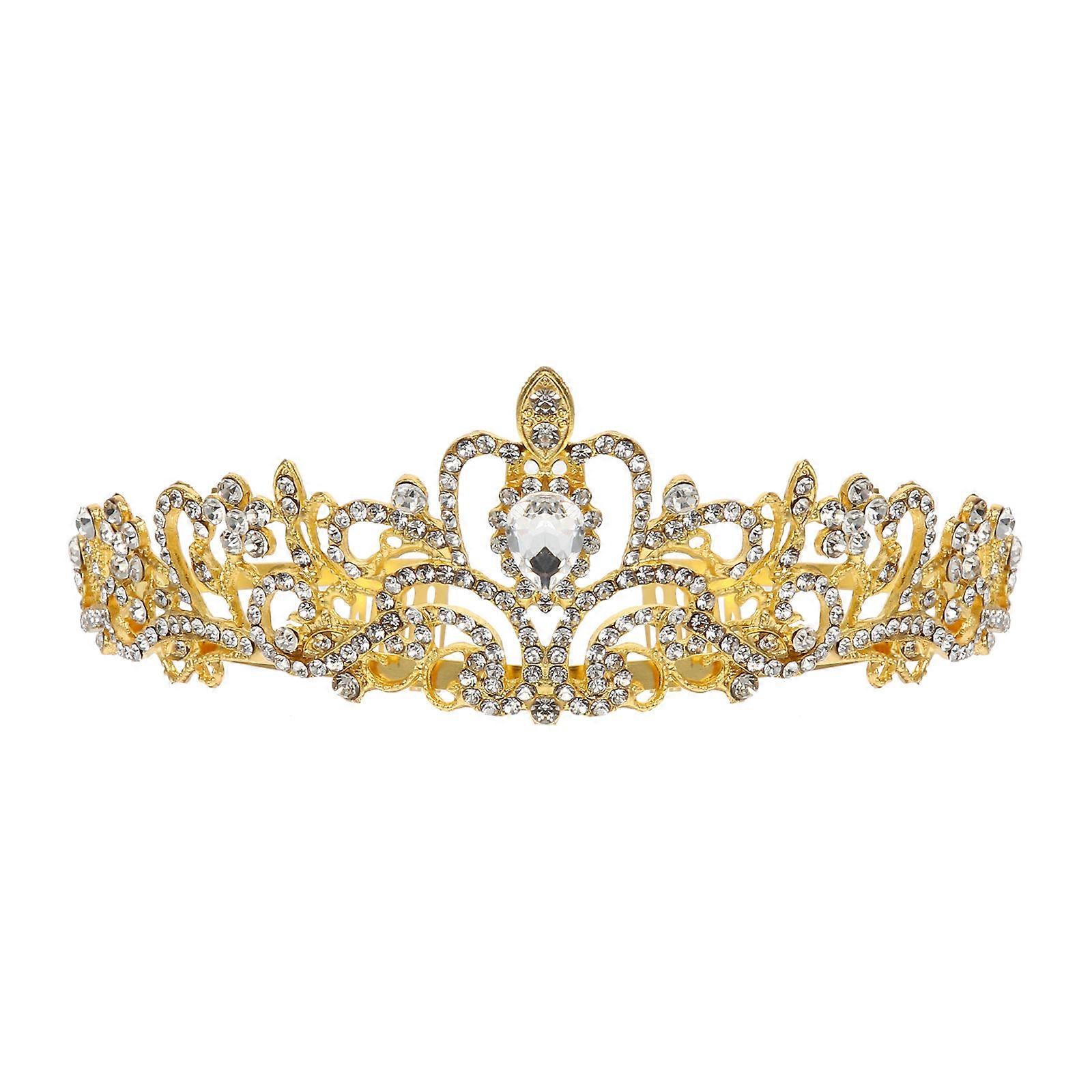 Charming Bride Rhinestone Crown Headband For Wedding And Performance Events 1Pack
