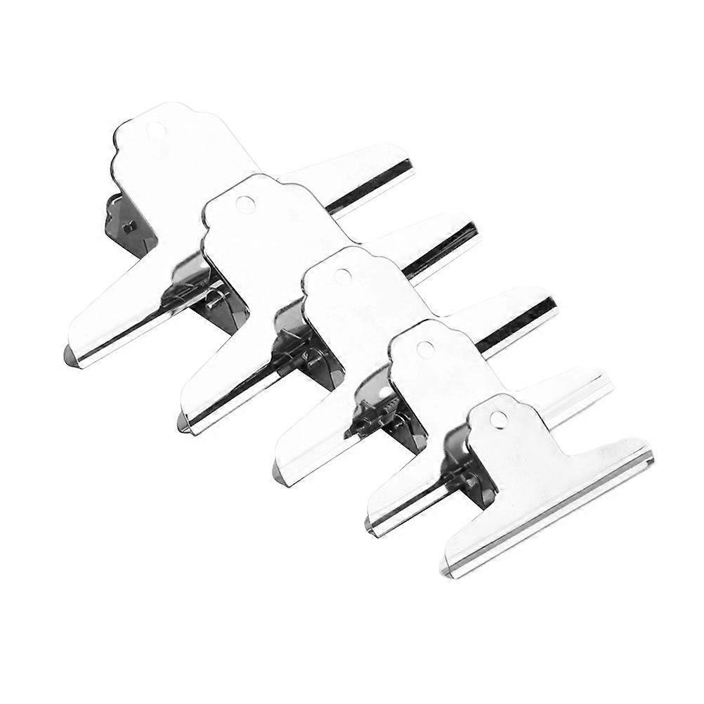 Silver Metal Binder Clips 5Pcs Ideal For Office School Use Document Clipping Tasks