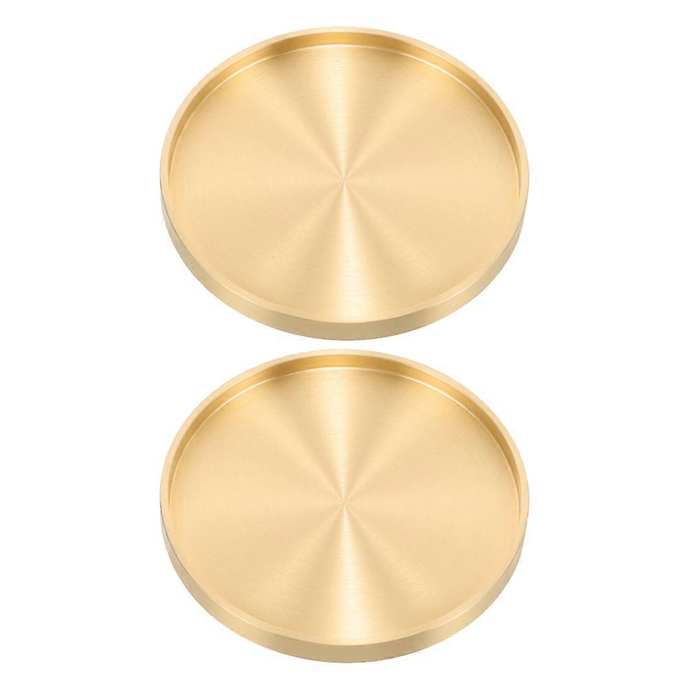 Copper Coaster Brass Cup Mat for Water Mug 2Pcs Decorative Table Use