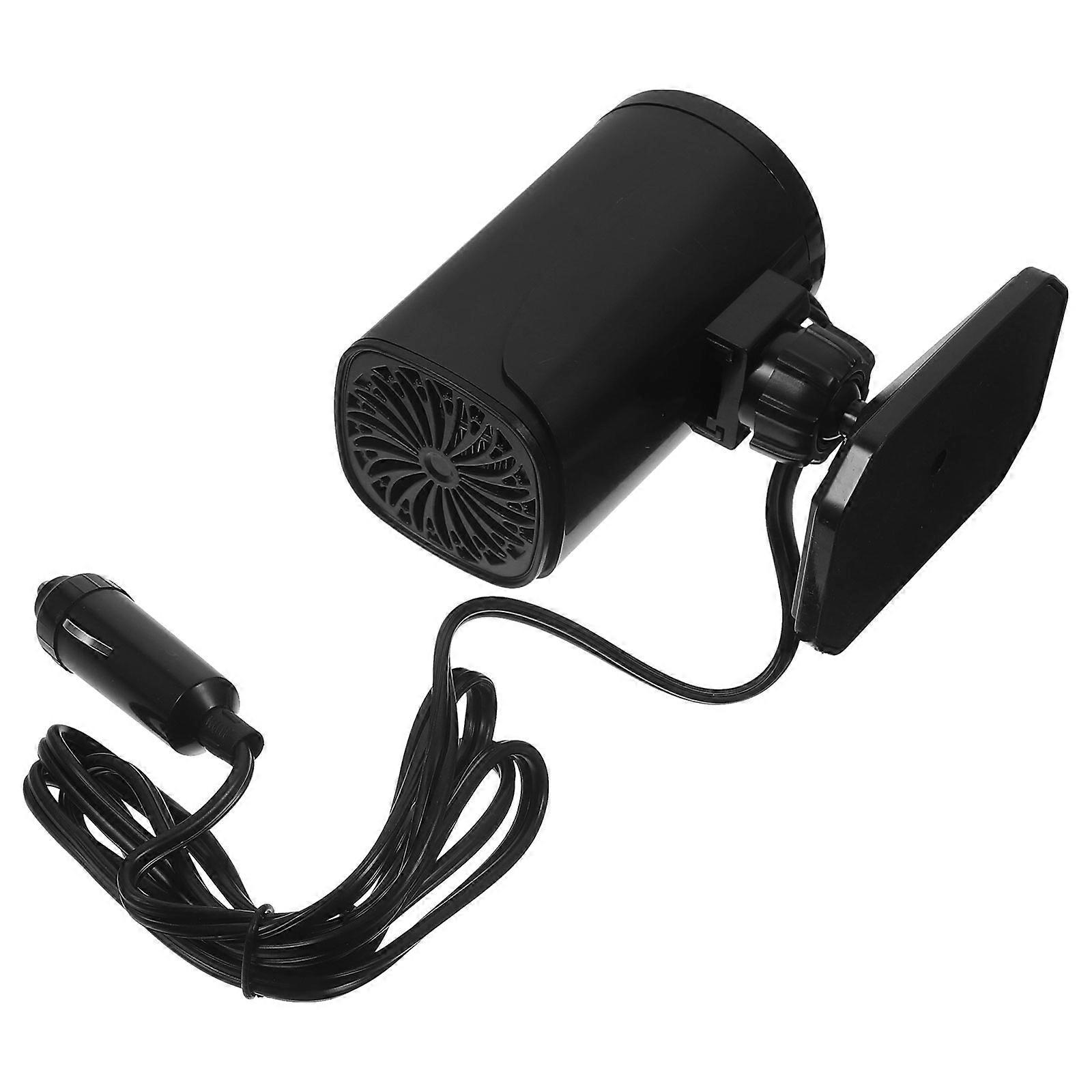 Portable Car Heater and Defroster Fan with Lighter Plug, Compact Automotive Windshield Demister for SUVs Trucks RVs, Fast Heating and Defogging for