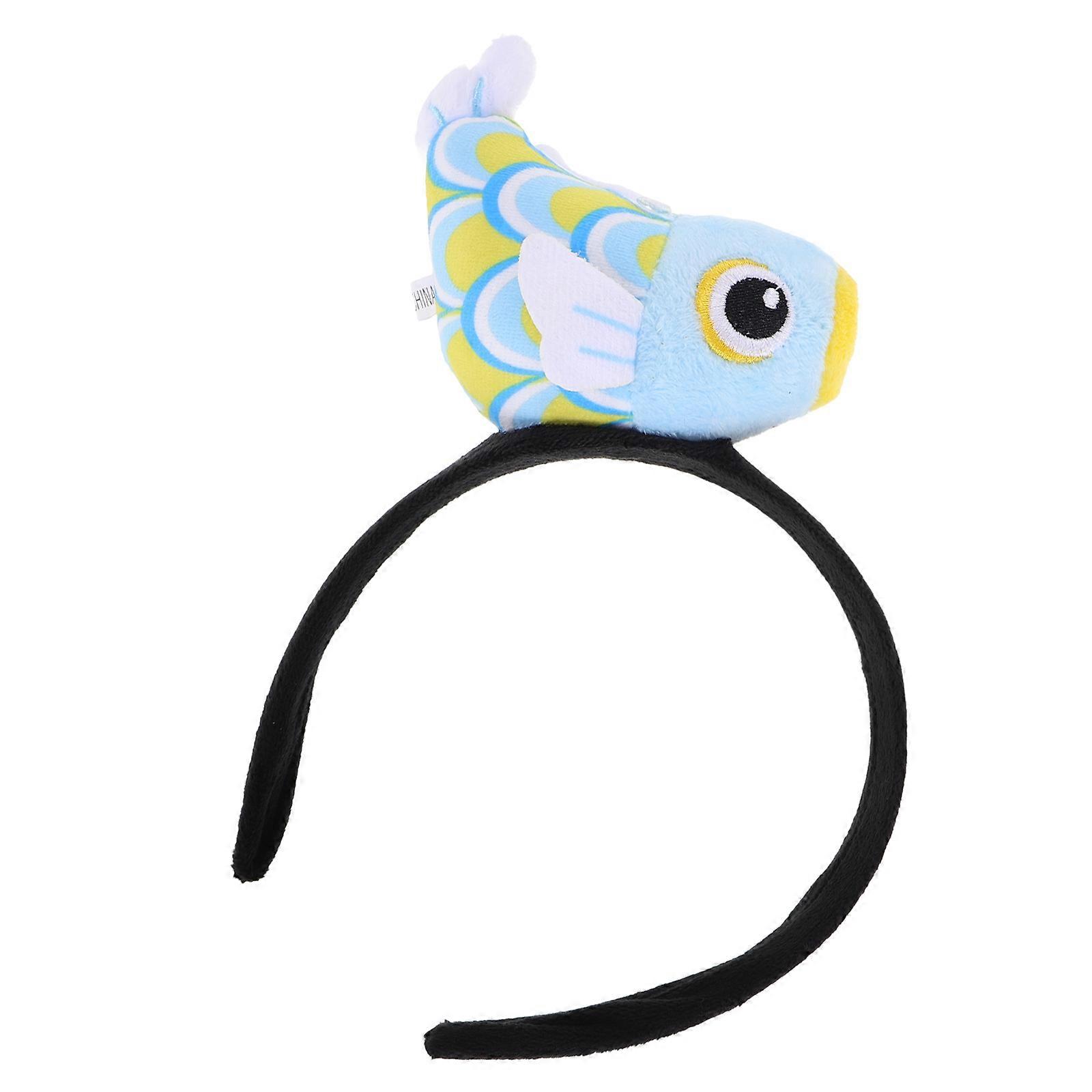 Cute Fish Headband with Plush Material for Party Use and Fun Animal Costume Multi Size
