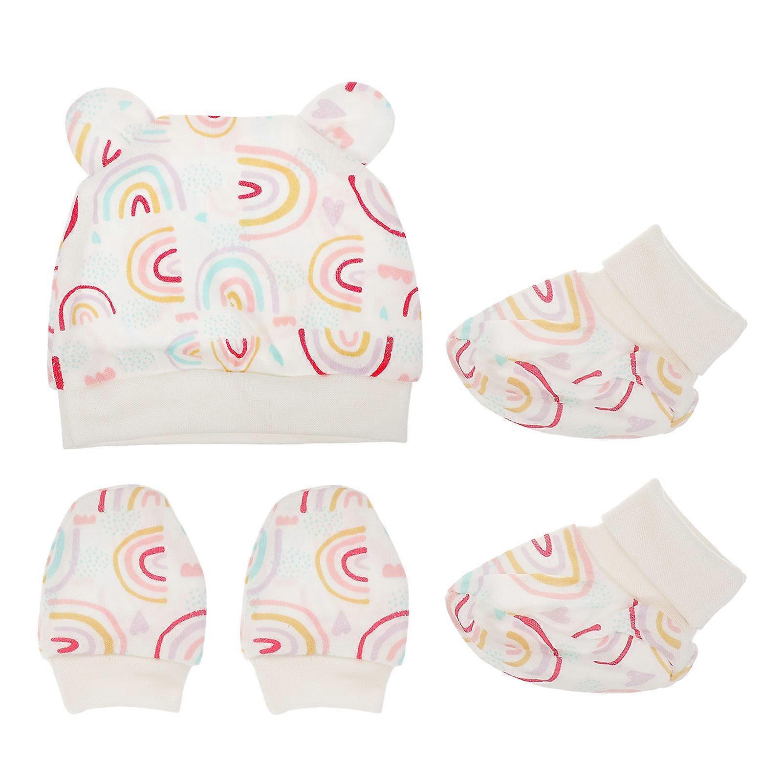 Cotton Hat and Scratch Gloves Set for Newborn Boys – Soft, Durable, Warmth Protection for Delicate Skin