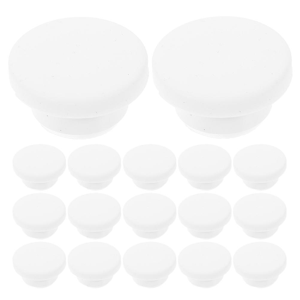 White Silicone Universal Sink Overflow Plug AntiOverflow Bathroom Sink Cover Easy Installation 30pcs