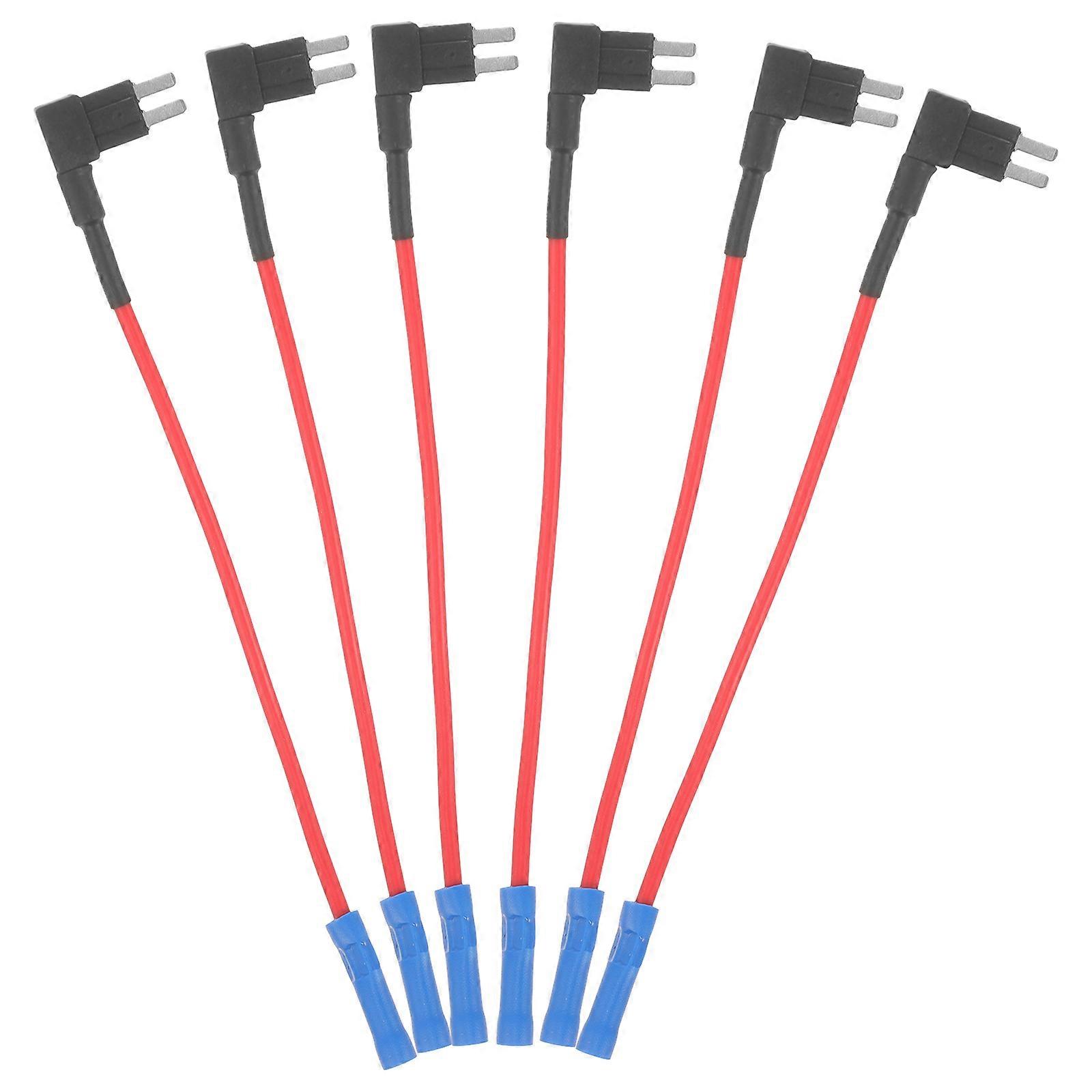 6PCS Inline Fuse Tap Adapter Kit for Car Fuse Socket Reliable Hardwire for Electrical Accessories in Vehicles and Mobile Homes