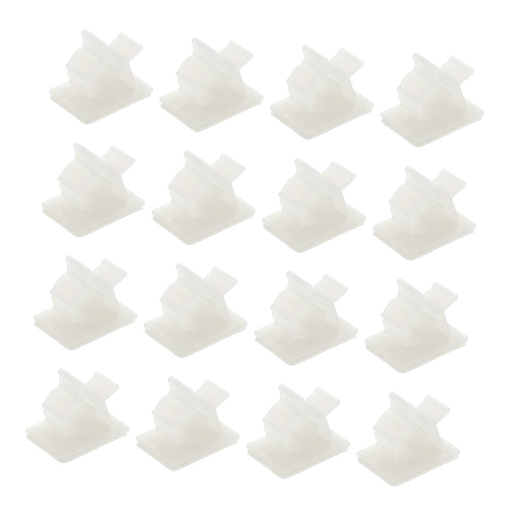 Self-Adhesive Cable Organizer, Desk Cable Clips, White, 2.5X2.4X1.7CM
