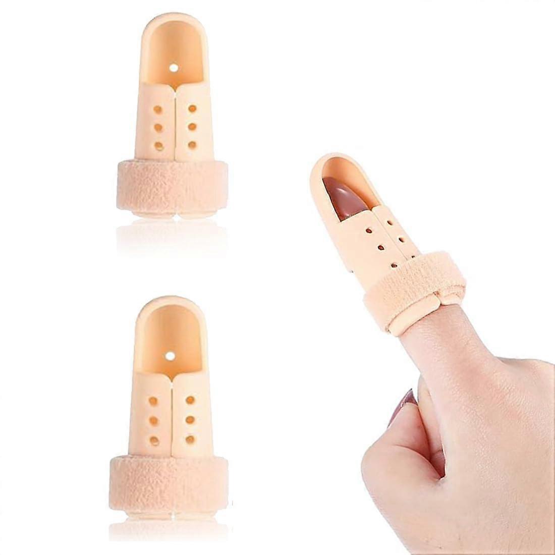 Finger Extension Splint - Plastic Finger Splint For Hammer And Basketball Fingers, Pack Of 2, Ankle Immobilisation