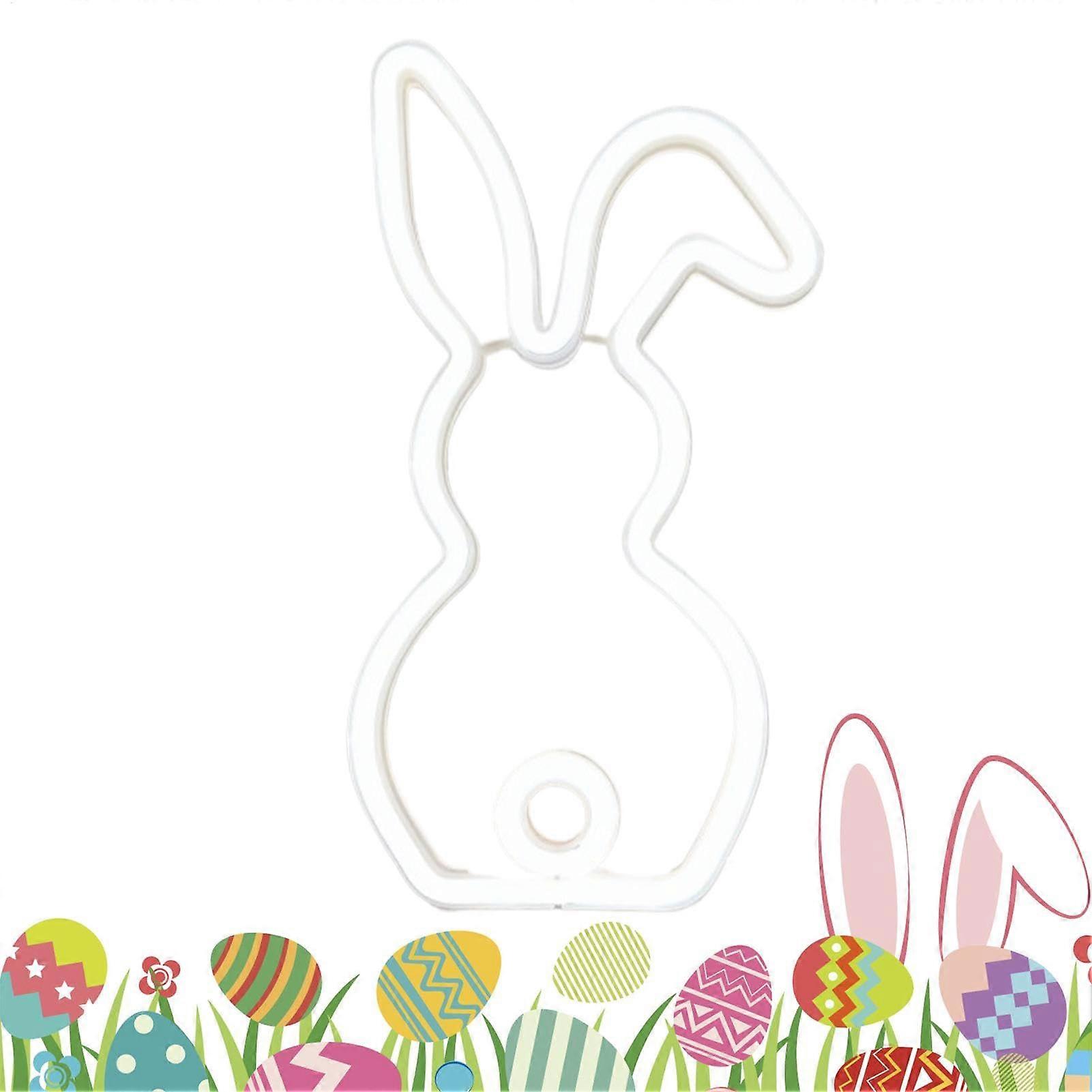 Bunny Neon Lights  LED Bunny Lamp Easter Decorations