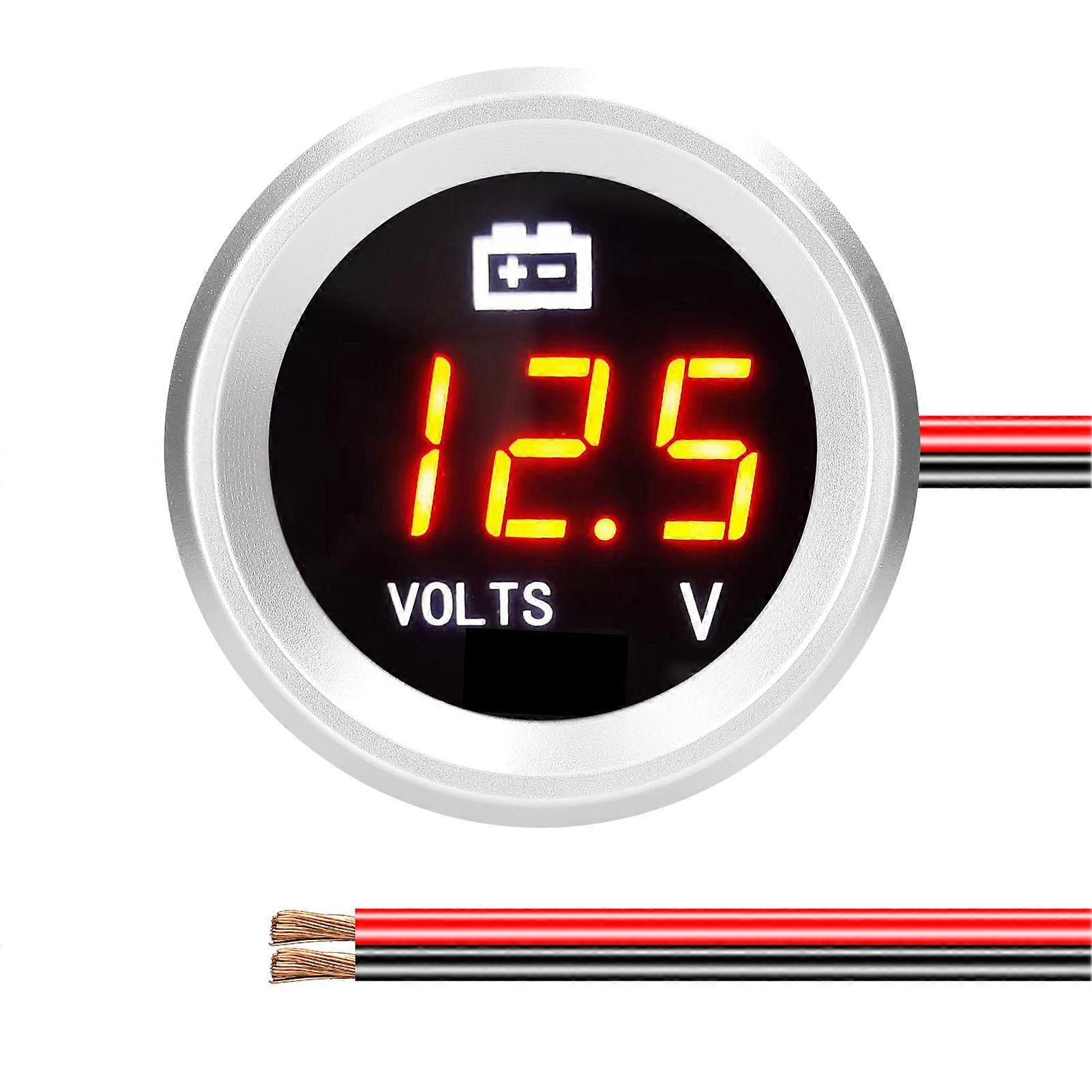 Digital Voltmeter 9 35V LED Display Voltage Tester with Flashing Alarm for Car Motorcycle Truck Battery Monitoring