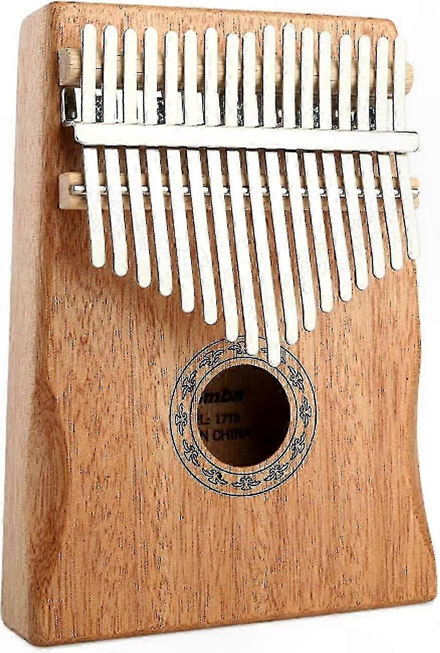 17-Key Thumb Piano with Instruction Booklet and Tuning Hammer, Mahogany Finger Piano for Beginners and Professionals