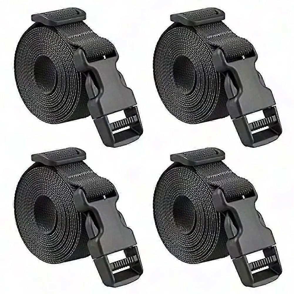 4pcs Quick-Release Heavy Duty Luggage Straps with Non-Slip Adjustable Buckles