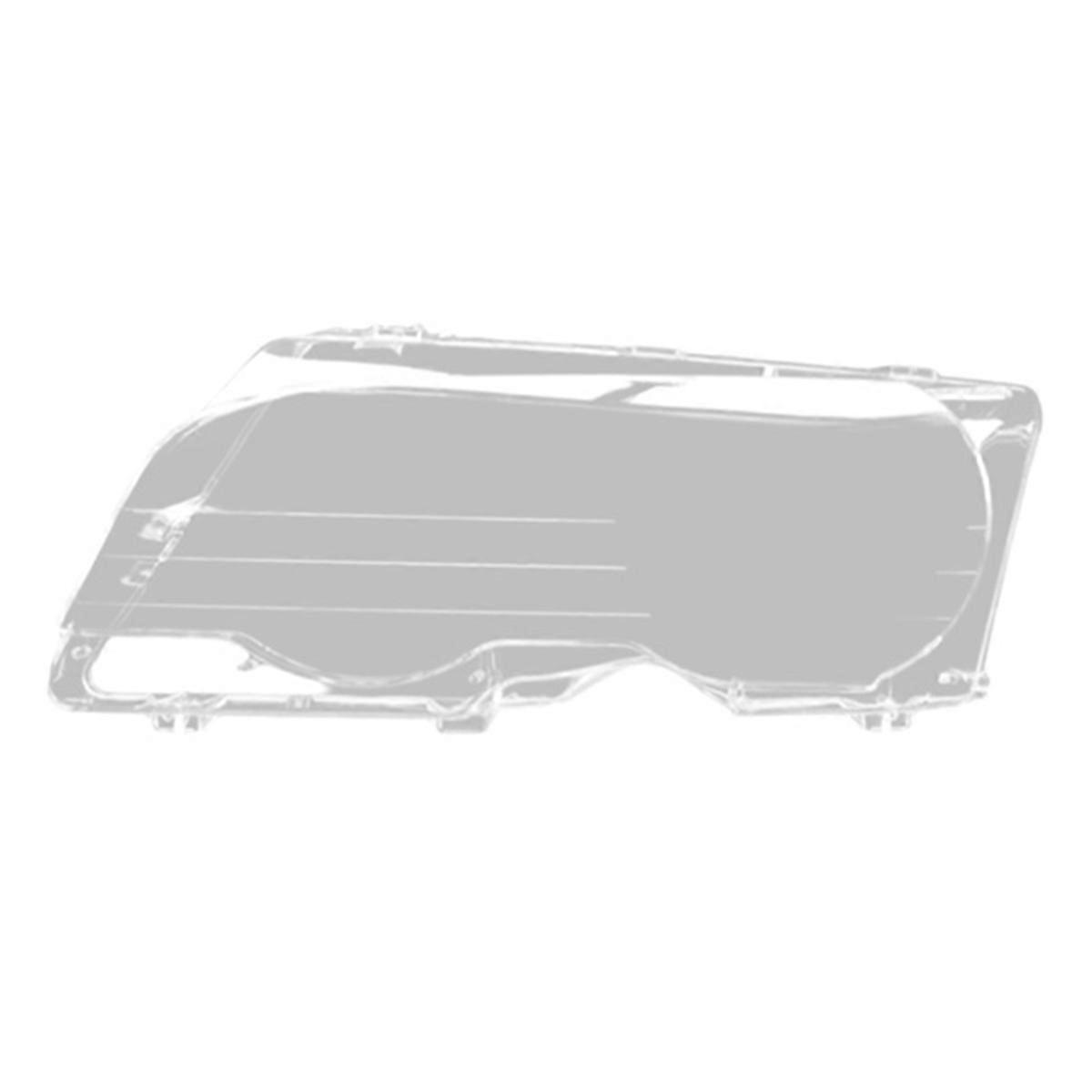 Car Front Headlight Cover Lampshades Lamp Shell Headlights Lens Cover for 3 Series E46 Two-Door 1998-2001 Right
