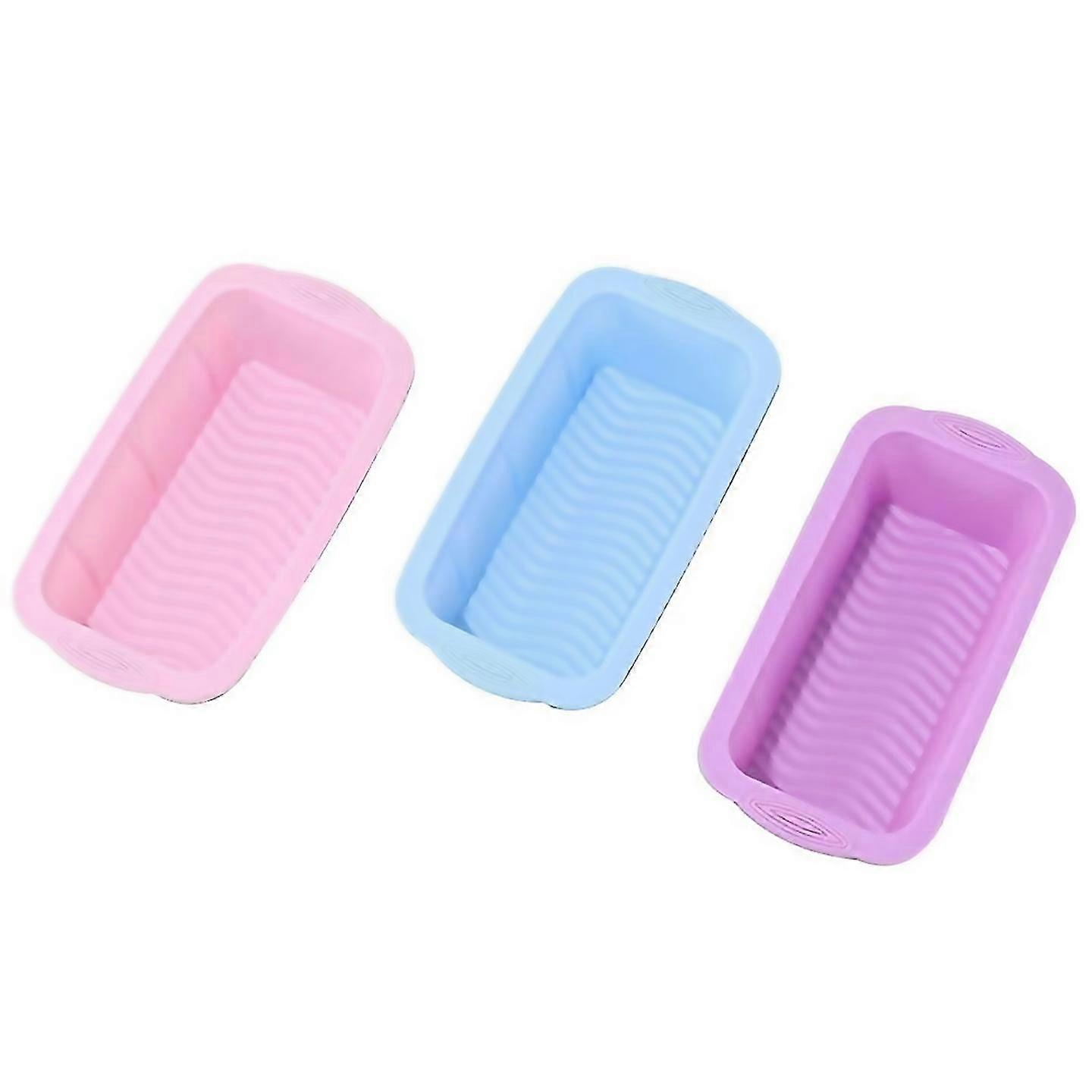 For 3pcs silicone bread loaf pan nonstick bread