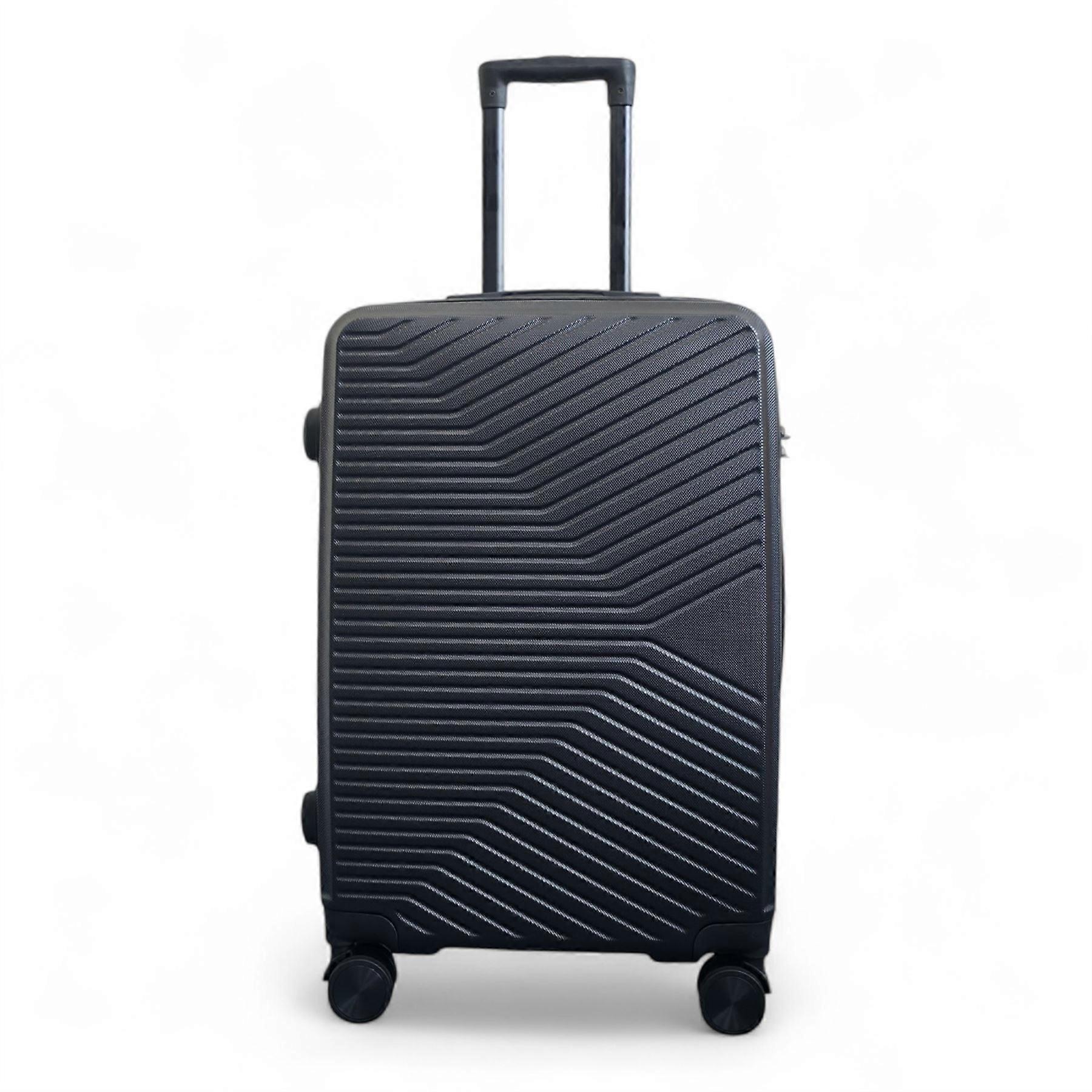 Strong Green Hardshell Black Set Dual 4 Wheel ABS Luggage Trolley Hard Shell Cabin Suitcase