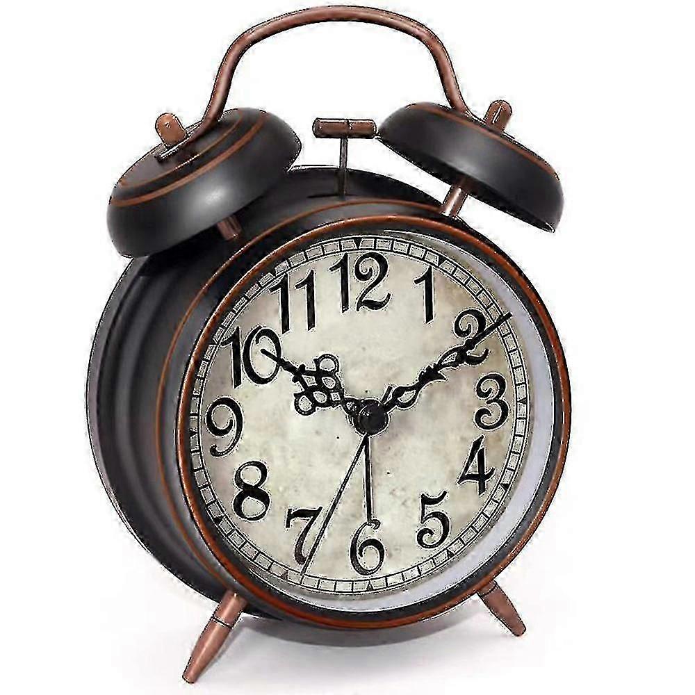 Loud Alarm Clock For Heavy Sleepers Adults, Silent Non-ticking Quartz With Backlight,twin Bell