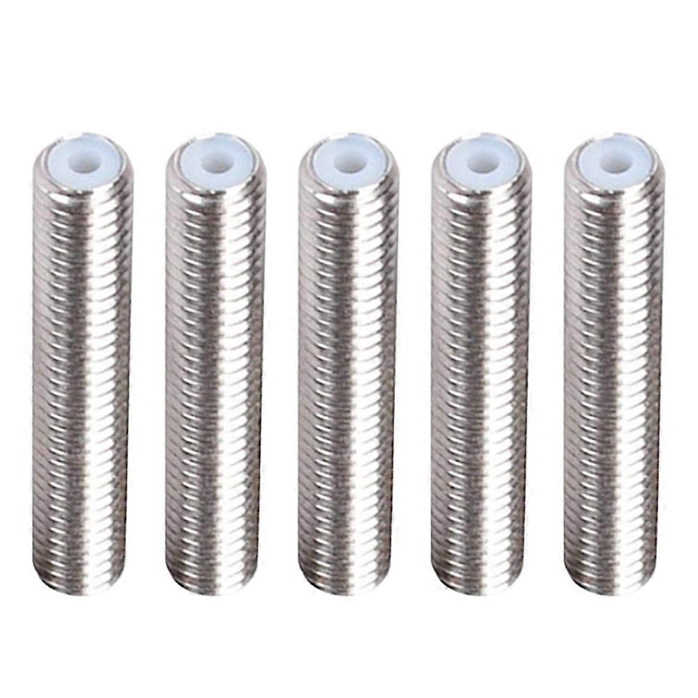 Ptfe Tube Connector Stainless Steel 3D Printer Extruder 3D Printing Silver Accessory 5Set
