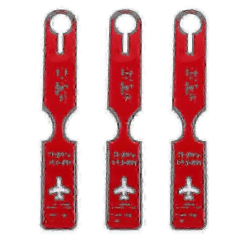 3 stk holdbare bagasjelapper for reisevesker - vanntette og tilpassbare navnelapper