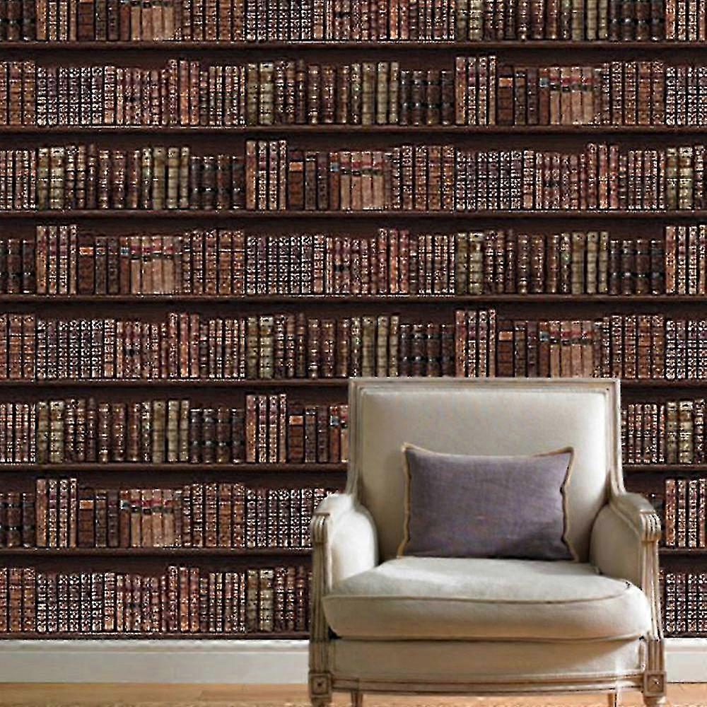 Antique Bookcase Wallpaper Brown - s 575208