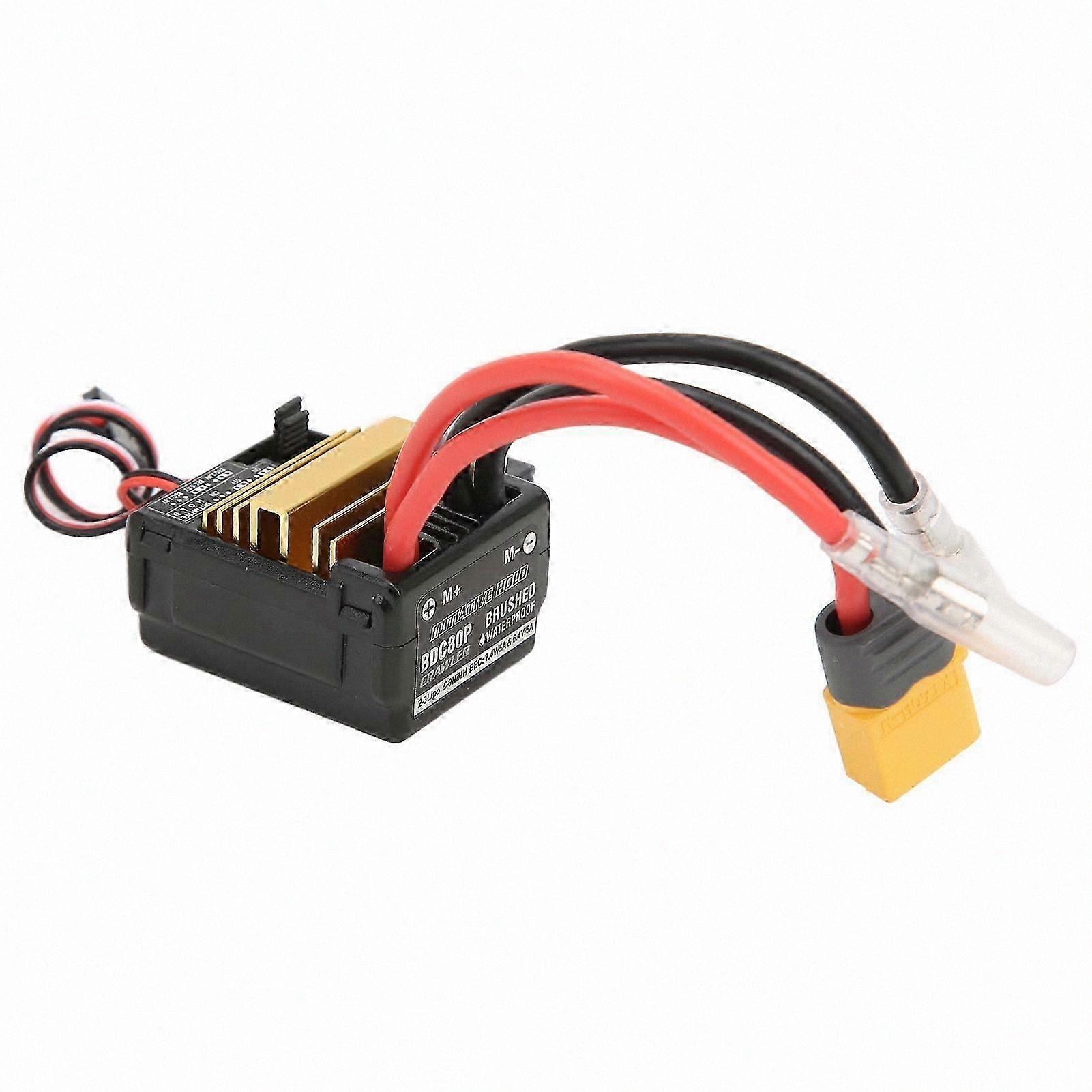 80A Enhanced ESC for 1/10 Scale Brushed Crawler Vehicles V2