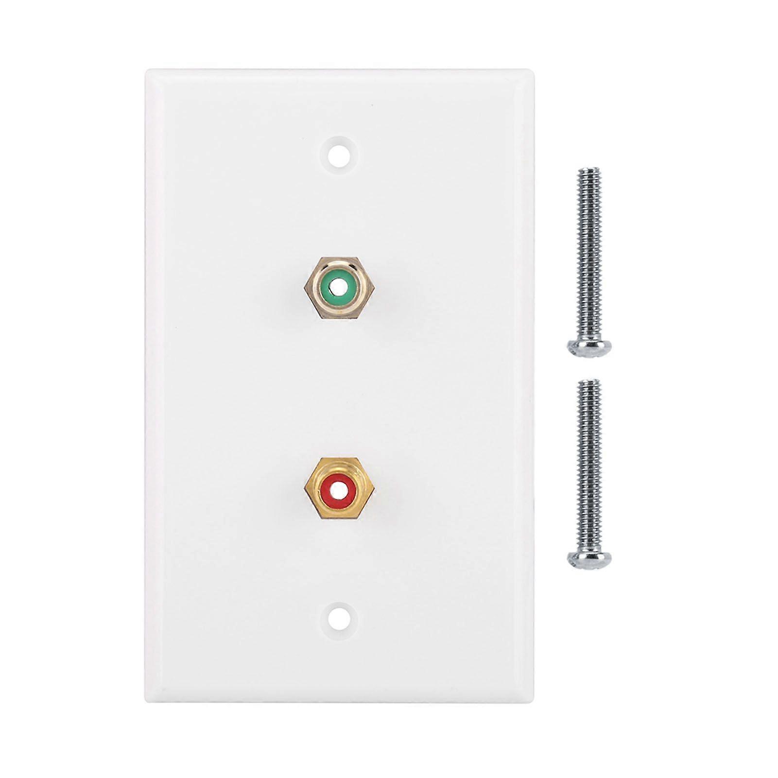 Multi Functional 2 RCA Interfaces Wall Plate Panel for Office Building US Standard
