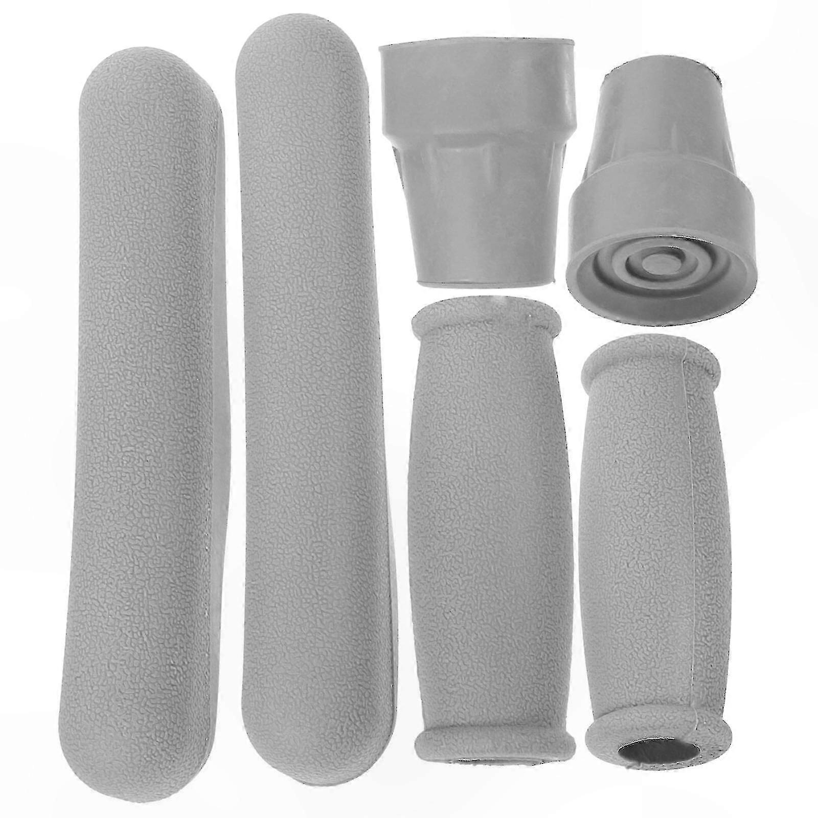 Underarm Crutch Kit with Hand Grip, Armpit Pad & Comfort Foot Cap for Support