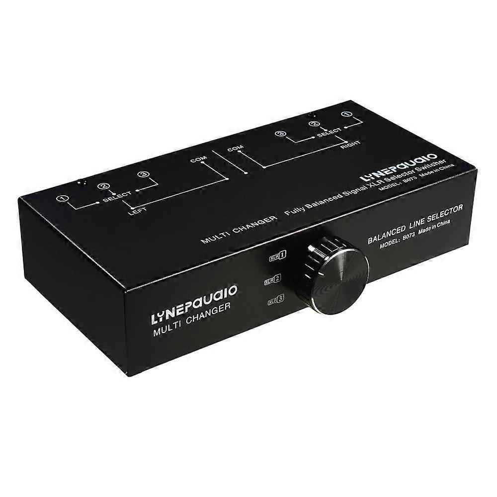 B073 1 Input 3 Output Fully Balanced Signal Selector 3-Channel Balanced Line Selector, No Need For External Power Supply Lossless Switching